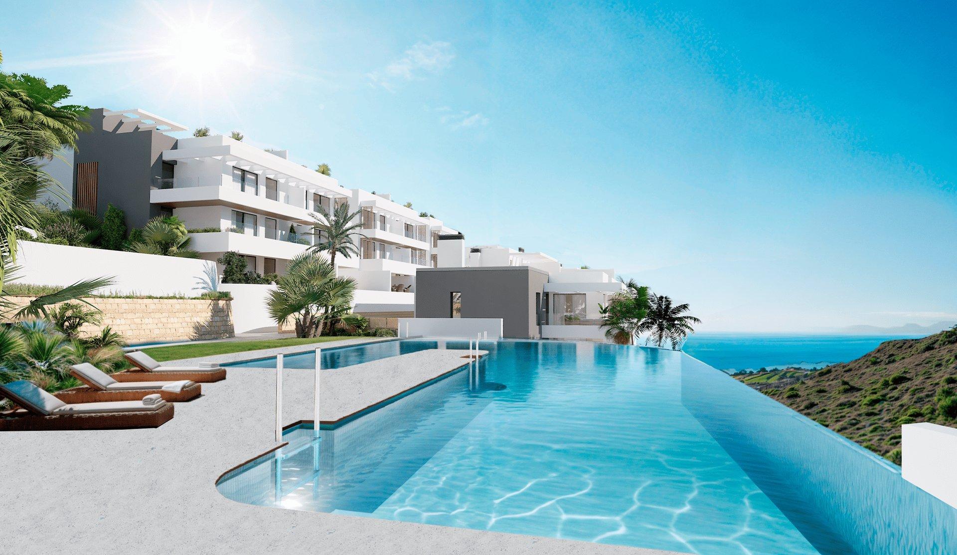 Development entrance and landscaping, Aldea Beach, Manilva