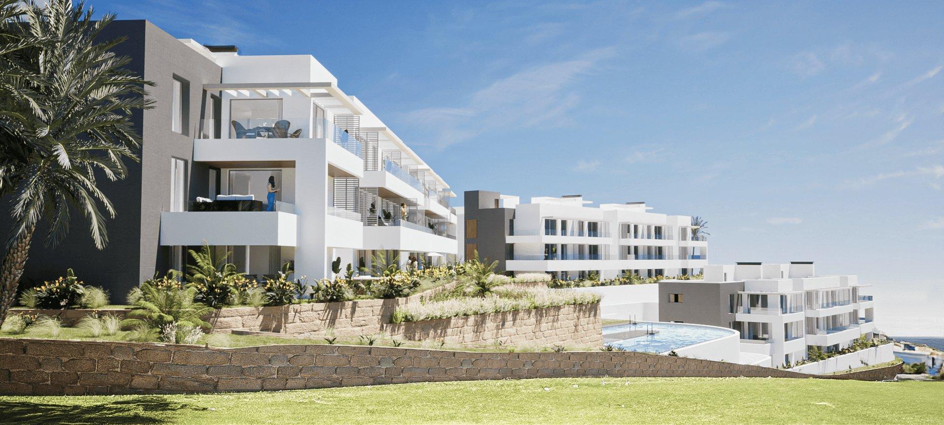 Main bedroom in 2-bedroom penthouse, Aldea Beach
