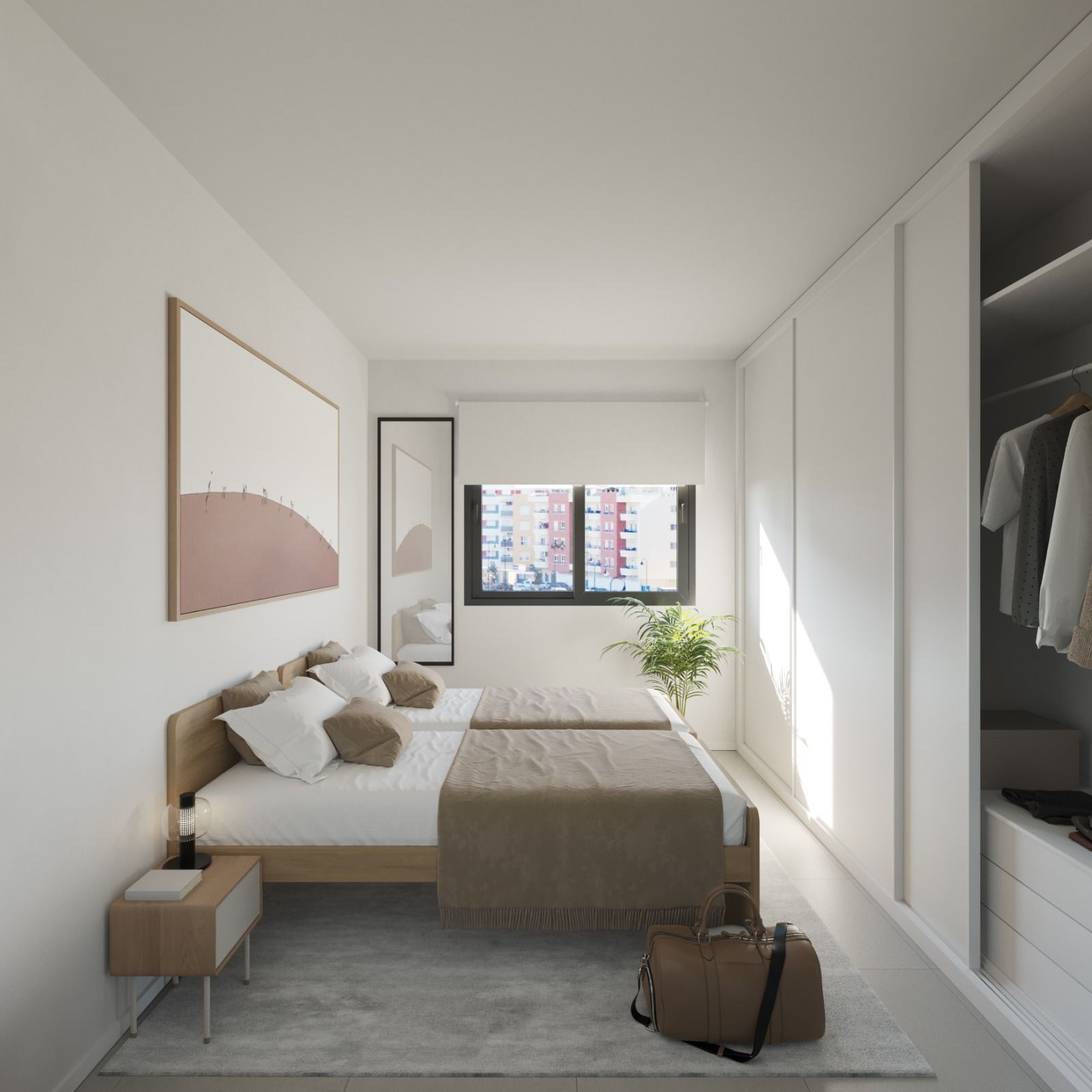 Bedroom in 2-bedroom apartment, Playa de los Boliches