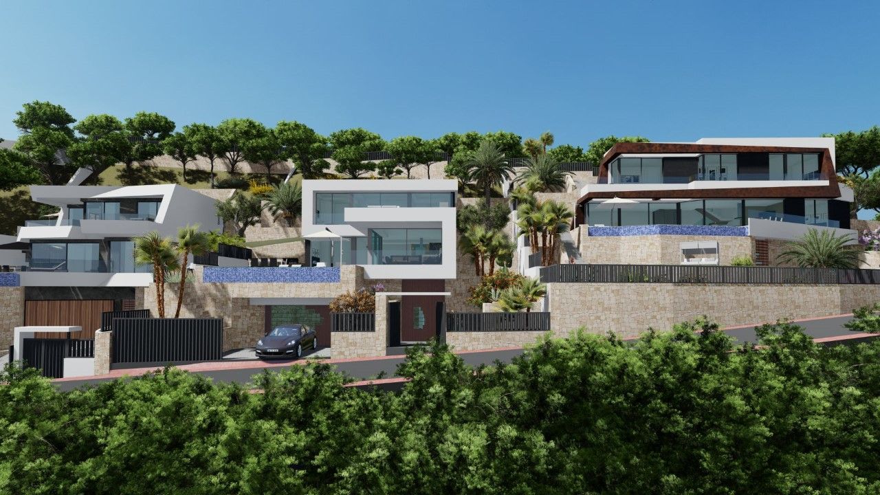 Garden and outdoor area on 770m2 plot, new-build villa, Maryvilla, Calpe