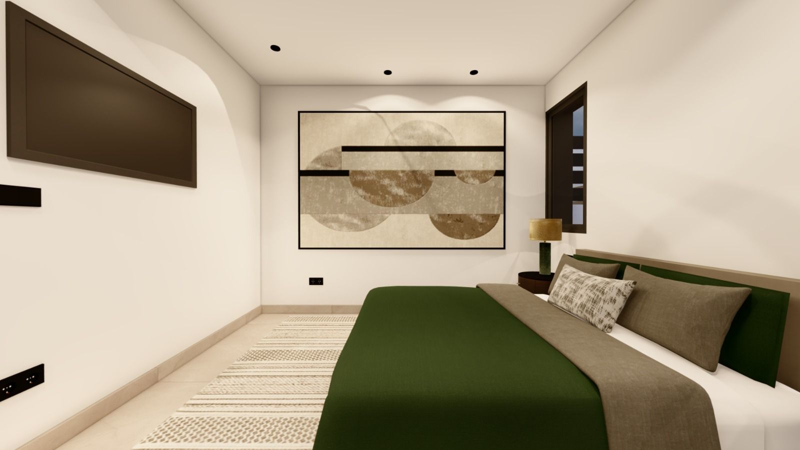 Front facade of 3-bedroom new-build villa in Urbanización Monteazul, Benijofar
