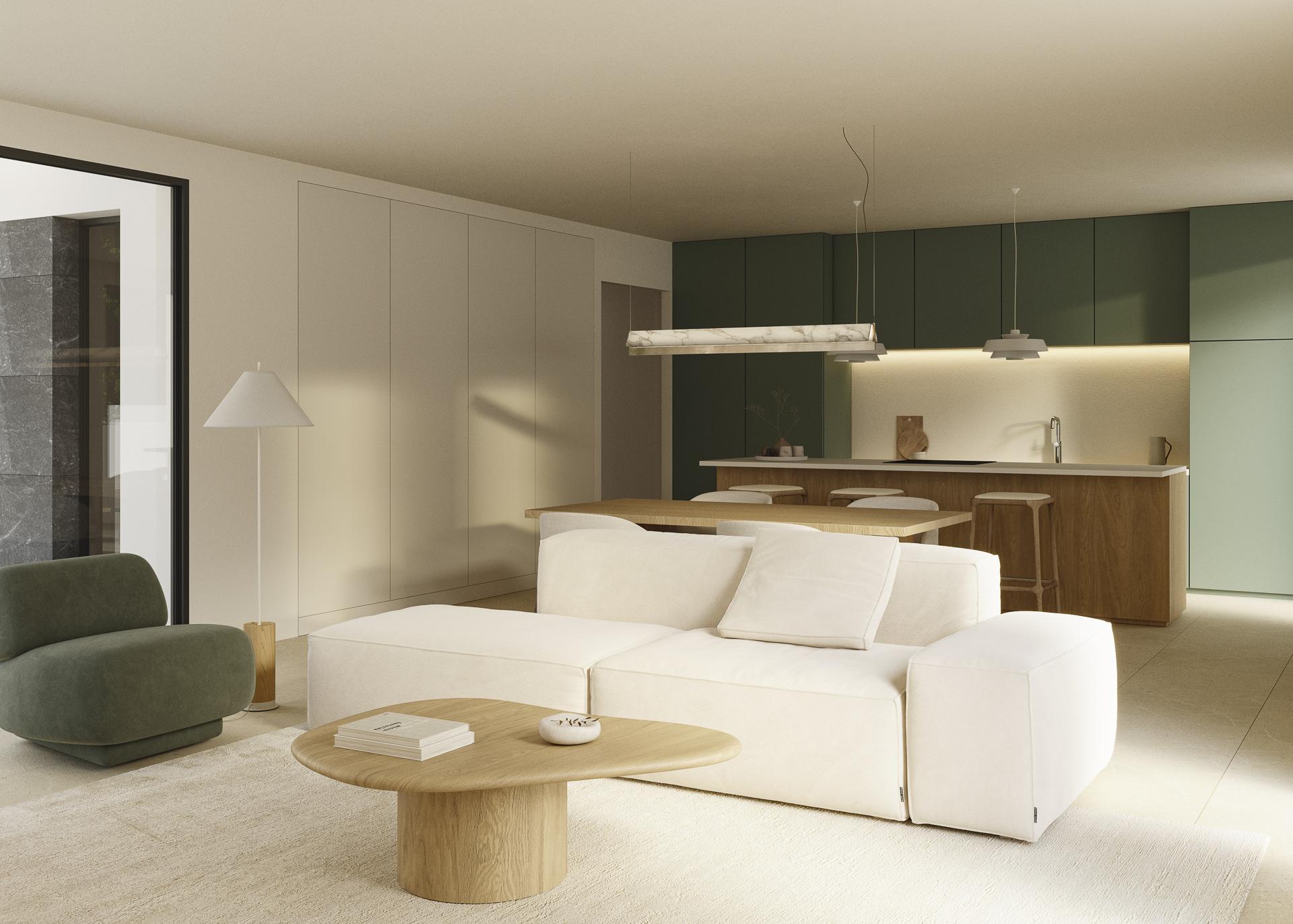Living area in 3-bedroom villa, La Alberca, La Nucía