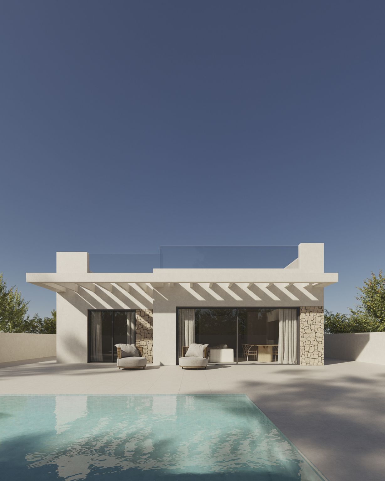 Villa for sale in La Alberca, La Nucía - exterior view of new-build 5-bedroom villa with plot