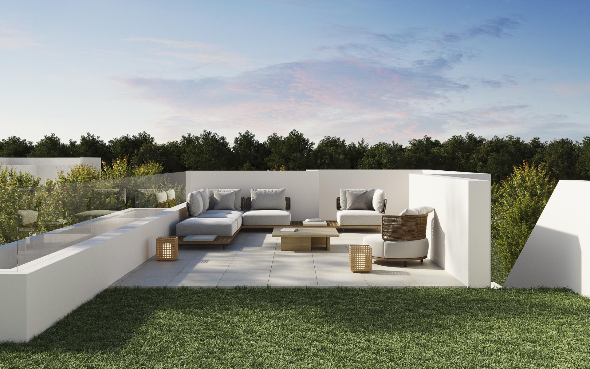 Exterior elevation of new-build villa on 432m2 plot, La Alberca, La Nucía