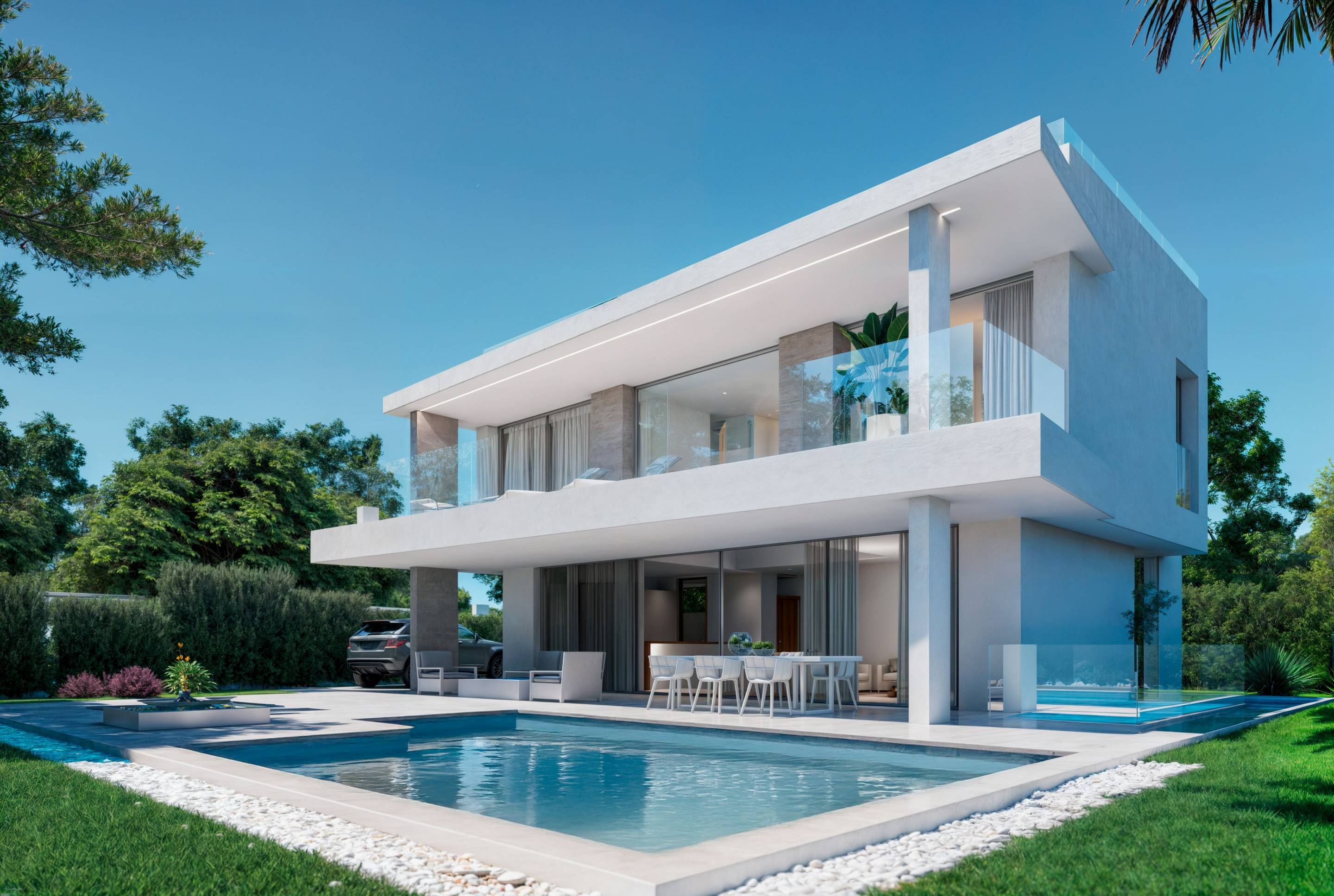 Villa for sale in Estepona, Estepona - exterior view of new-build villa with plot