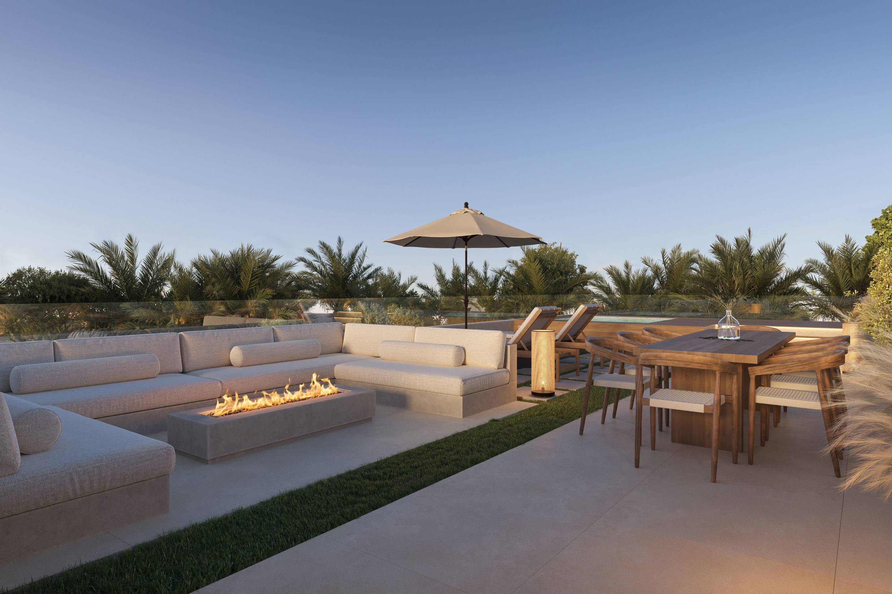 Solarium level of new-build villa, Estepona