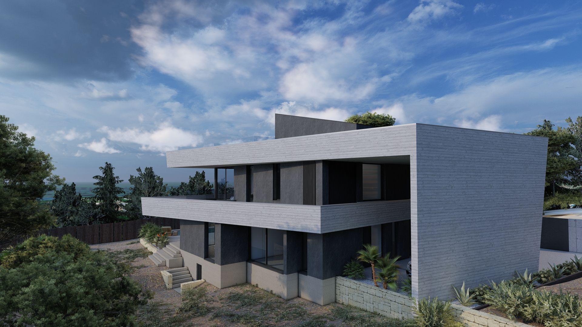 Bedroom with built-in storage in new-build villa, Altea Hills