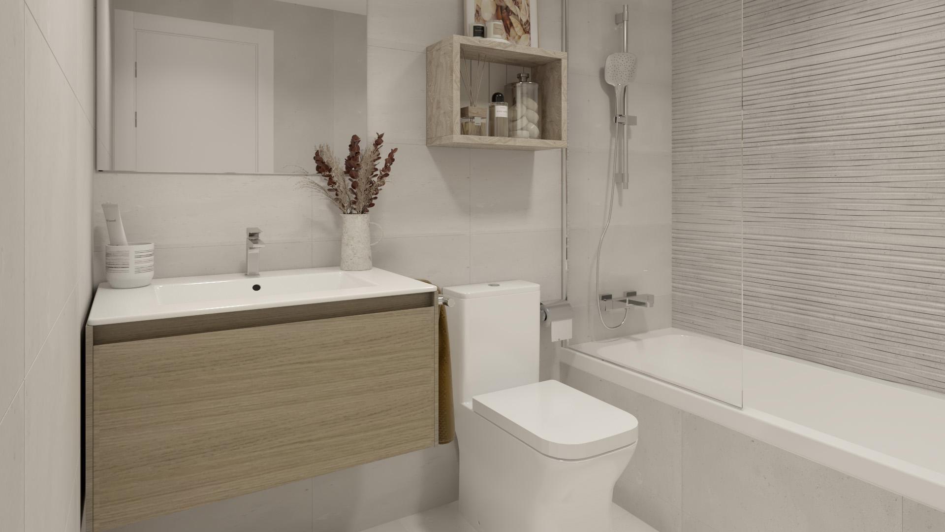 Bathroom fittings in new-build penthouse, El Saltillo, Torremolinos