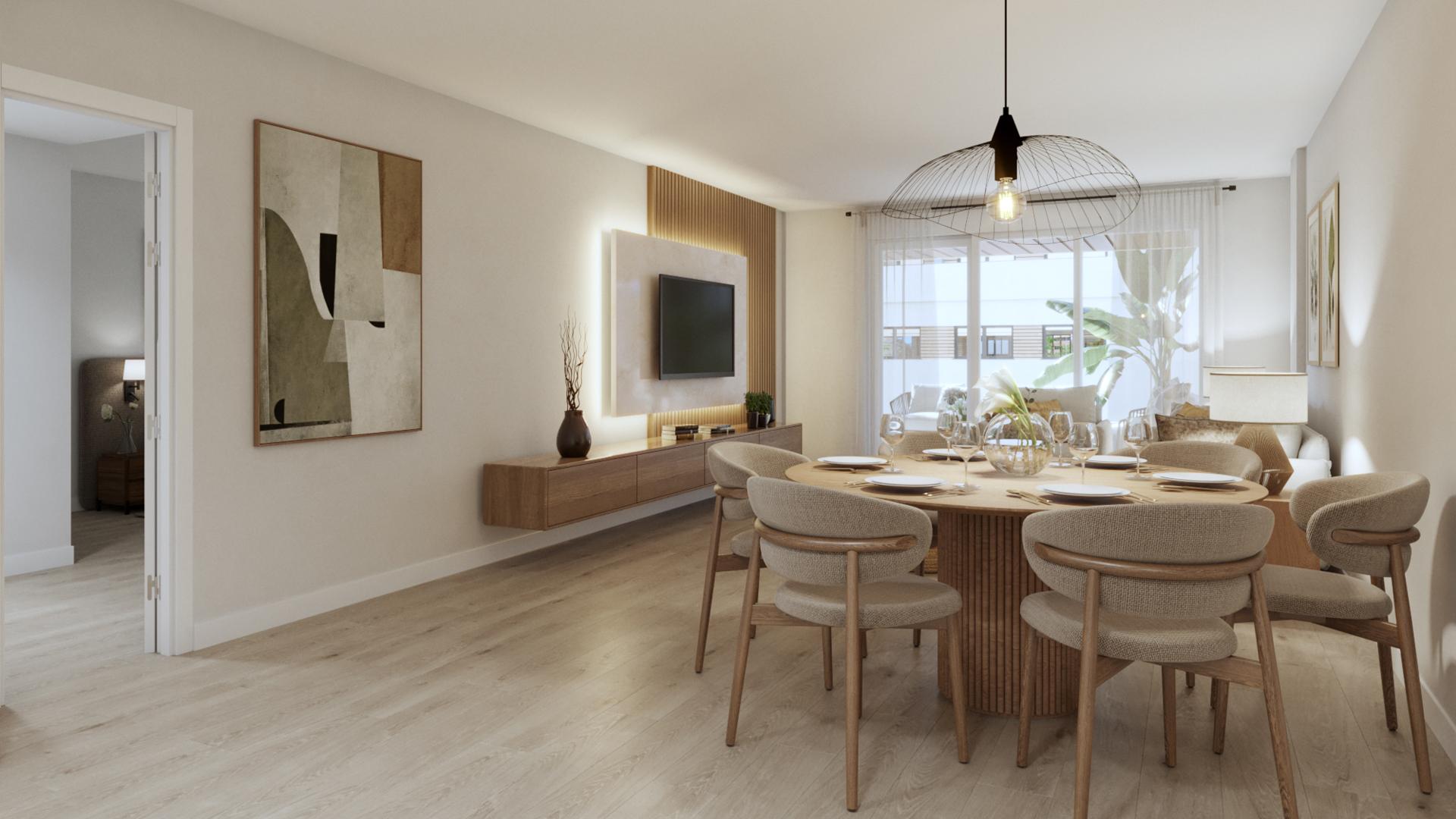 Communal pool in new-build development, El Saltillo, Torremolinos