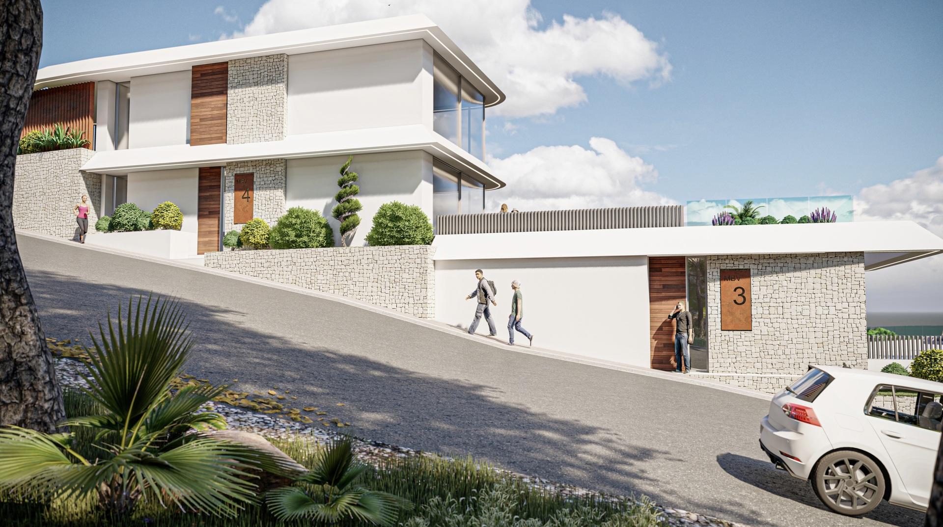 Living room with large windows, new-build villa, Puerto, Calpe