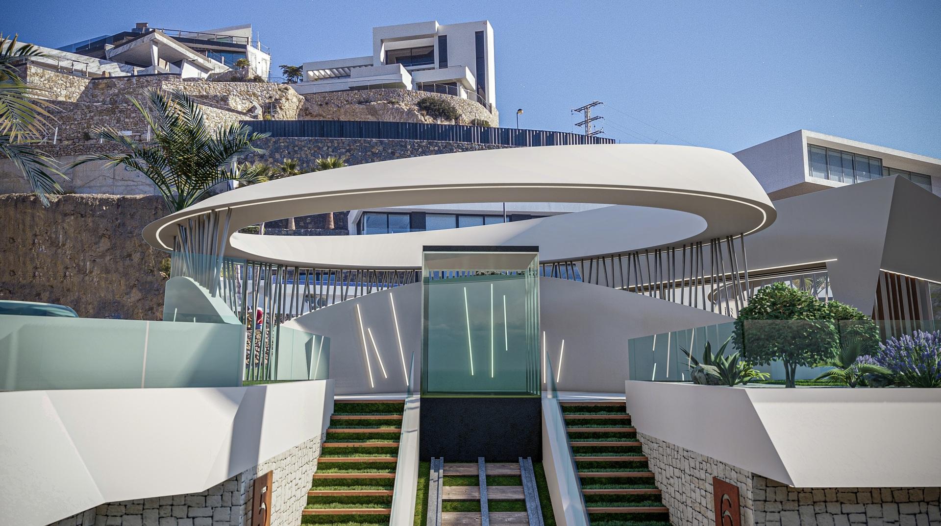 Roof terrace or upper level, 4-bedroom villa, Puerto, Calpe