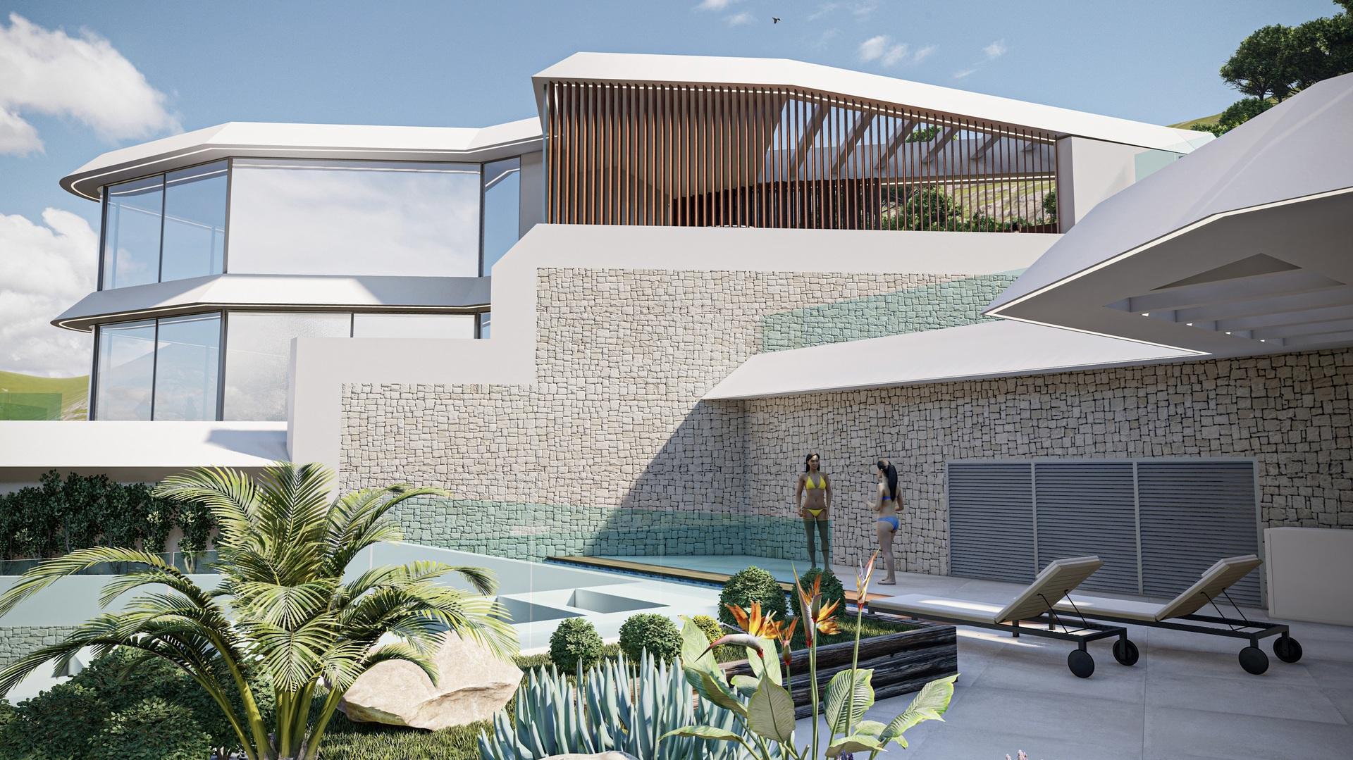 Driveway or parking area, 4-bedroom villa, Puerto, Calpe