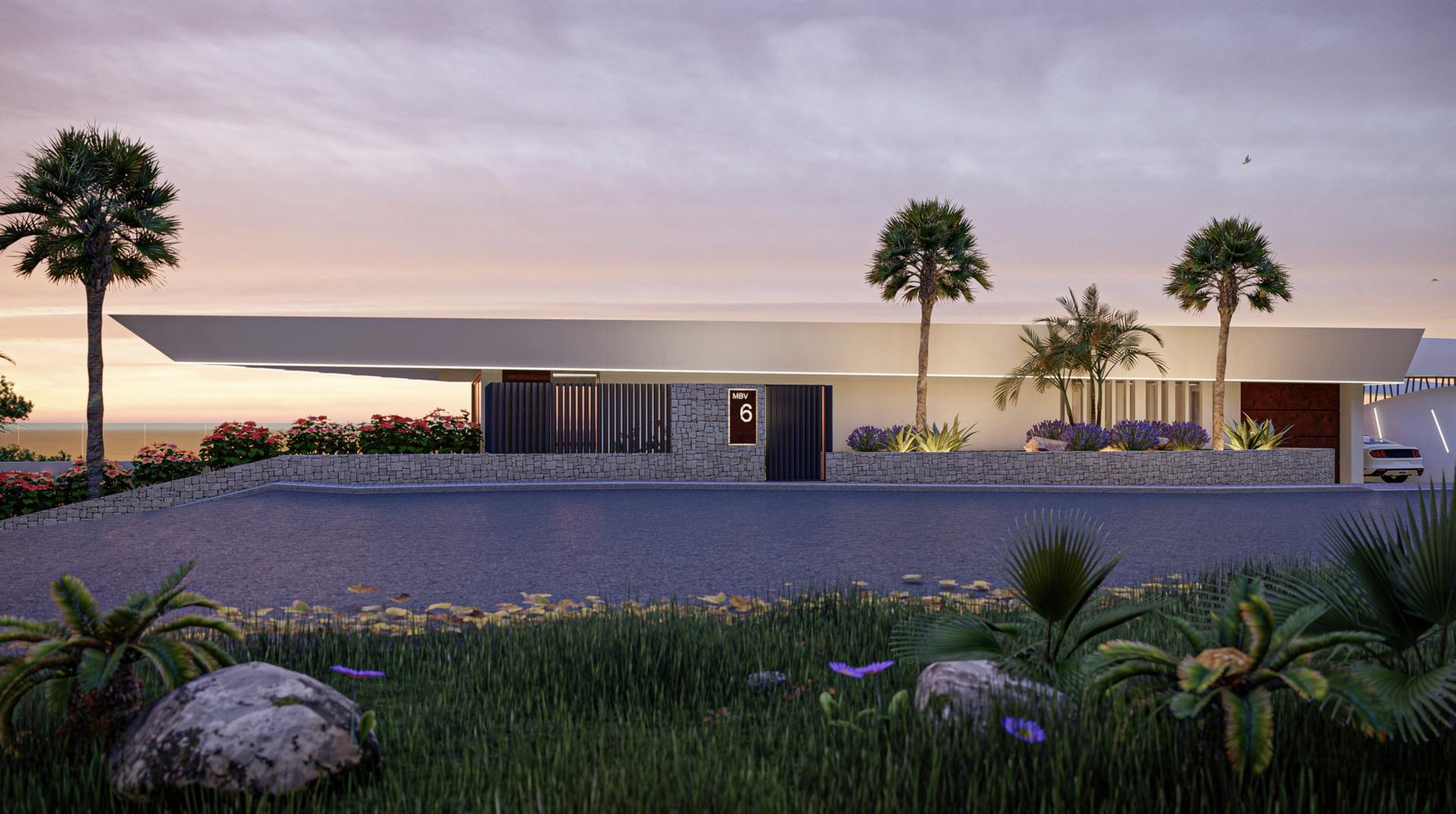 Open kitchen with island in new-build villa, Puerto, Calpe