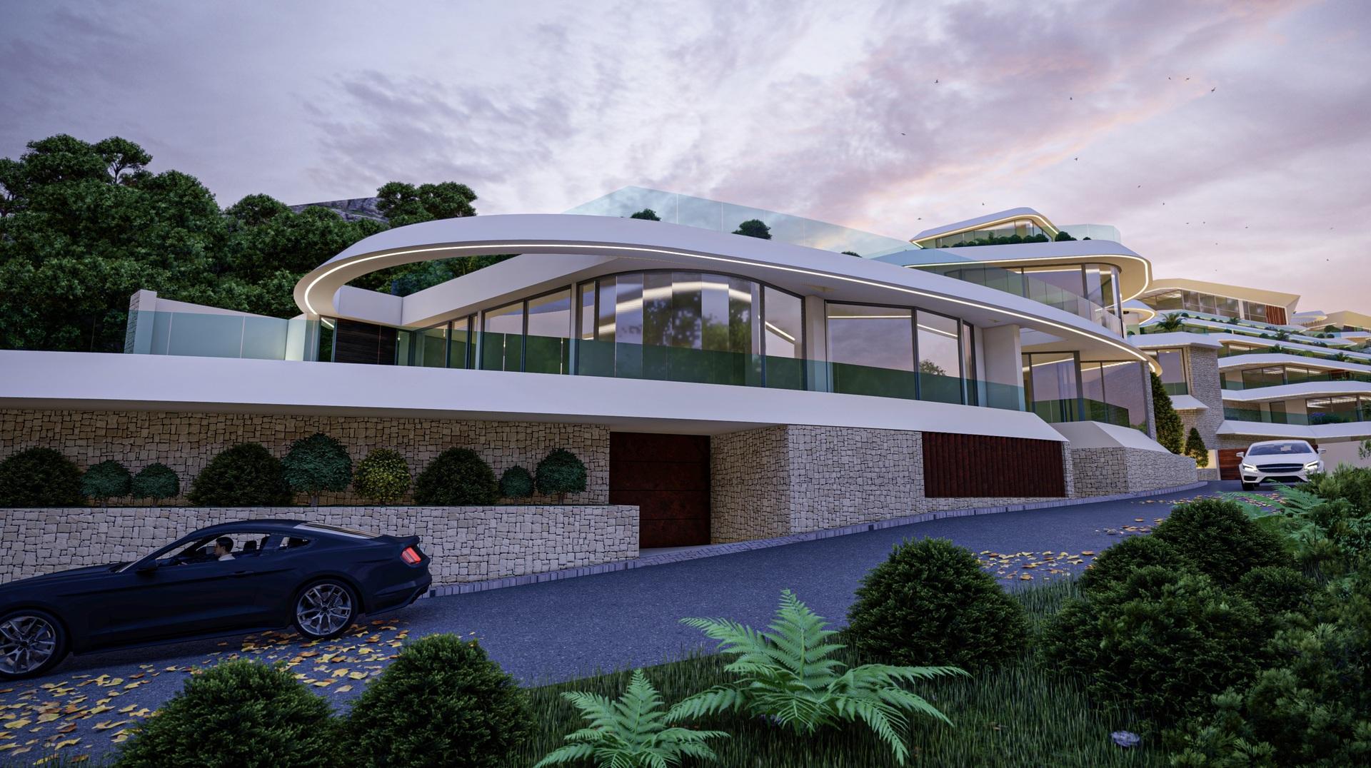 Outdoor seating area, 4-bedroom villa, Puerto, Calpe