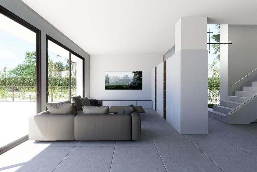 Dining area in new-build villa in Coloma, La Nucía