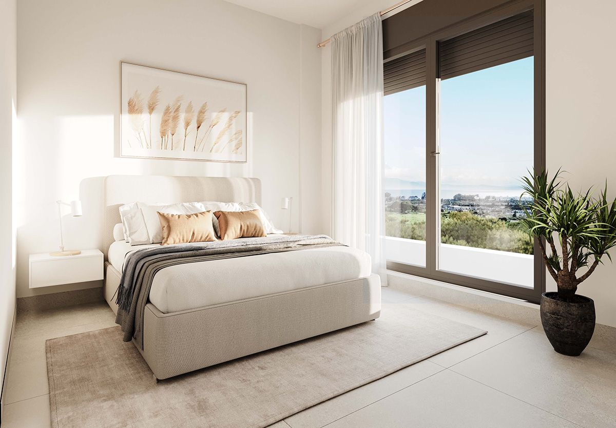 Lift lobby and entrance of new-build penthouse building, Urb Playa Cancelada, Estepona