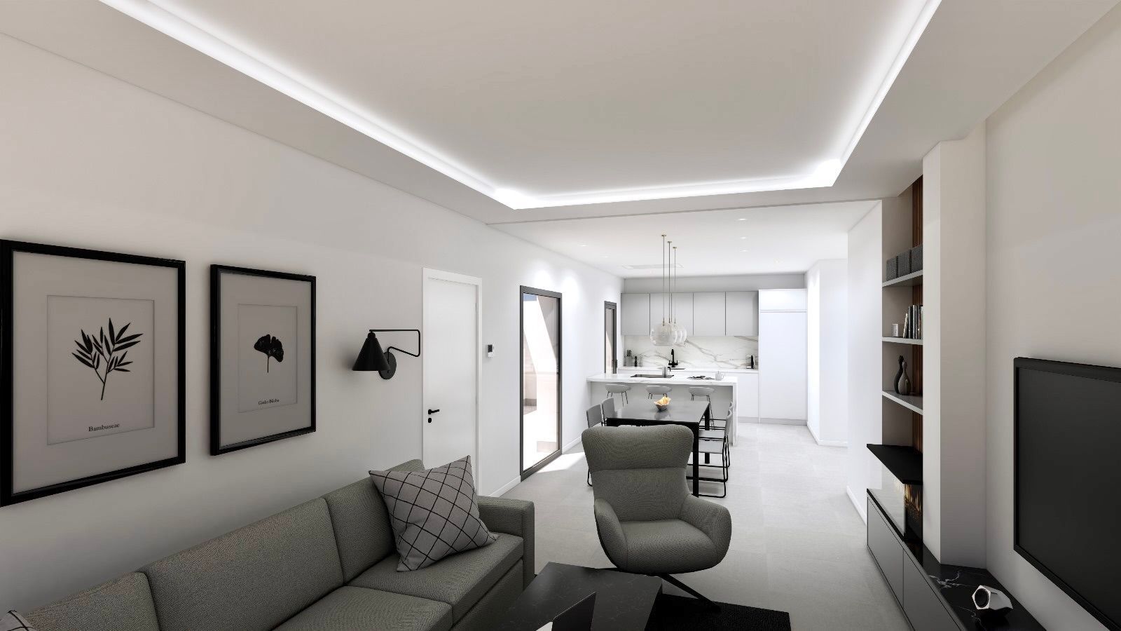 Second bedroom in 3-bedroom new-build villa, Benijofar
