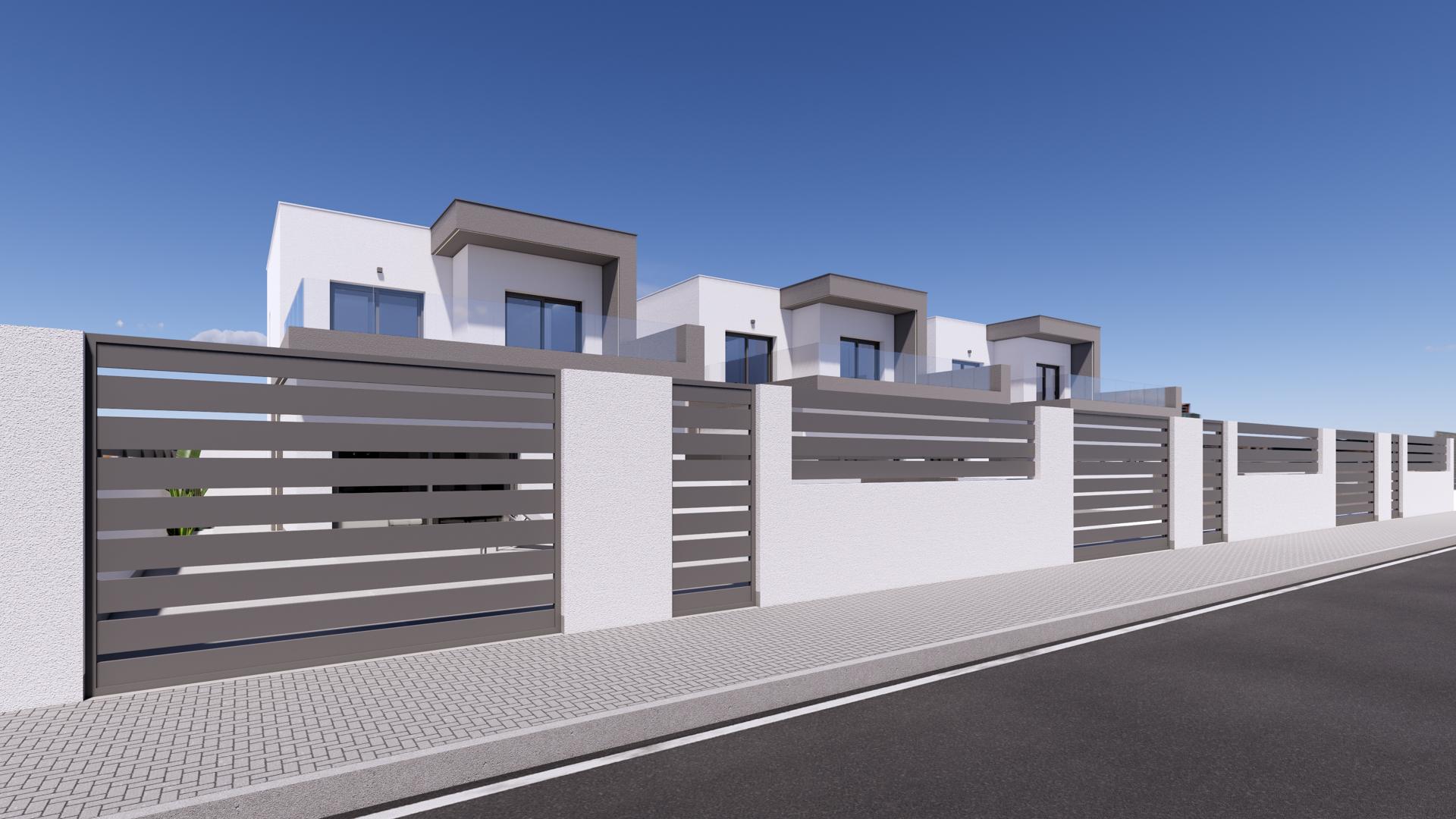 Front facade of 3-bedroom new-build villa in Pueblo 4, Benijofar