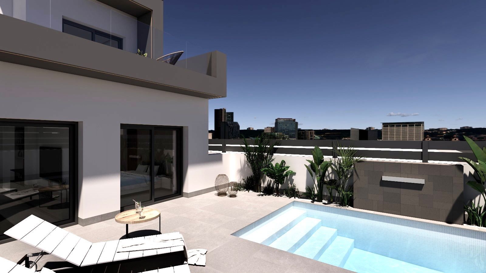 Driveway or parking area of new-build villa, Benijofar