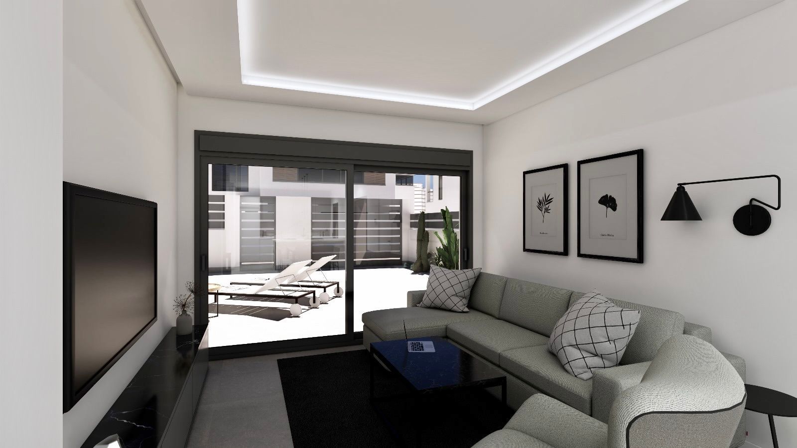 Garden landscaping at new-build villa, Pueblo 4, Benijofar