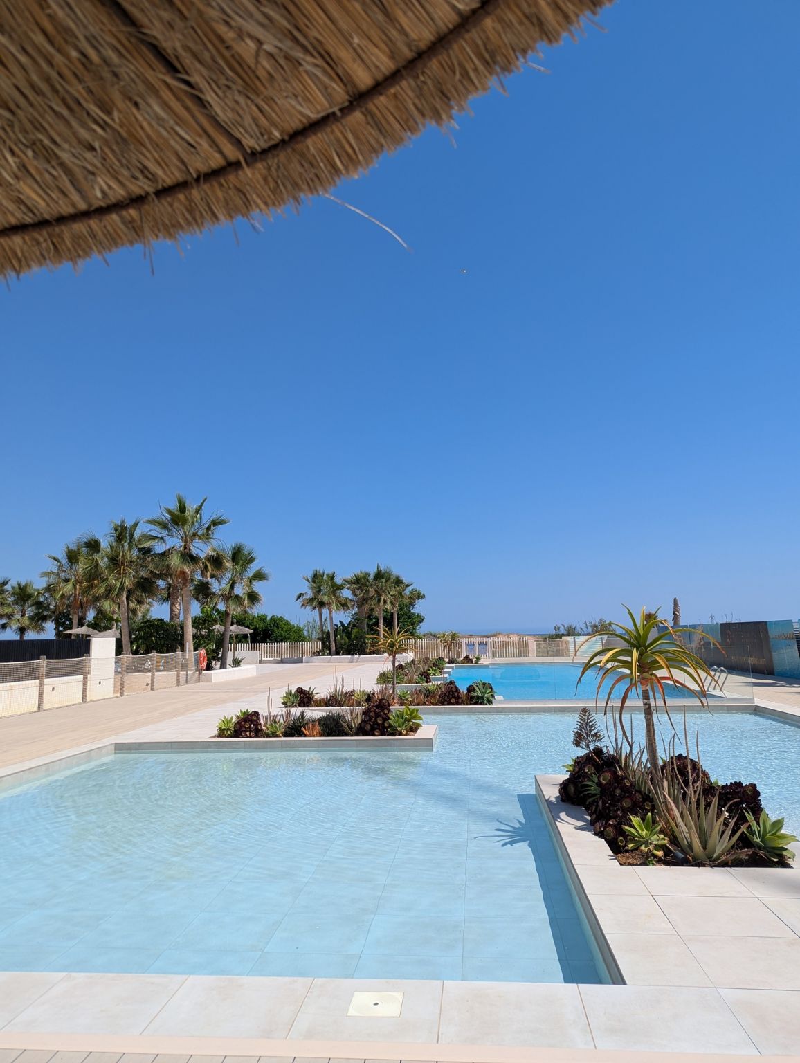 Development pool viewed from terrace level, L'Almadrava-L'Estanyò, Denia