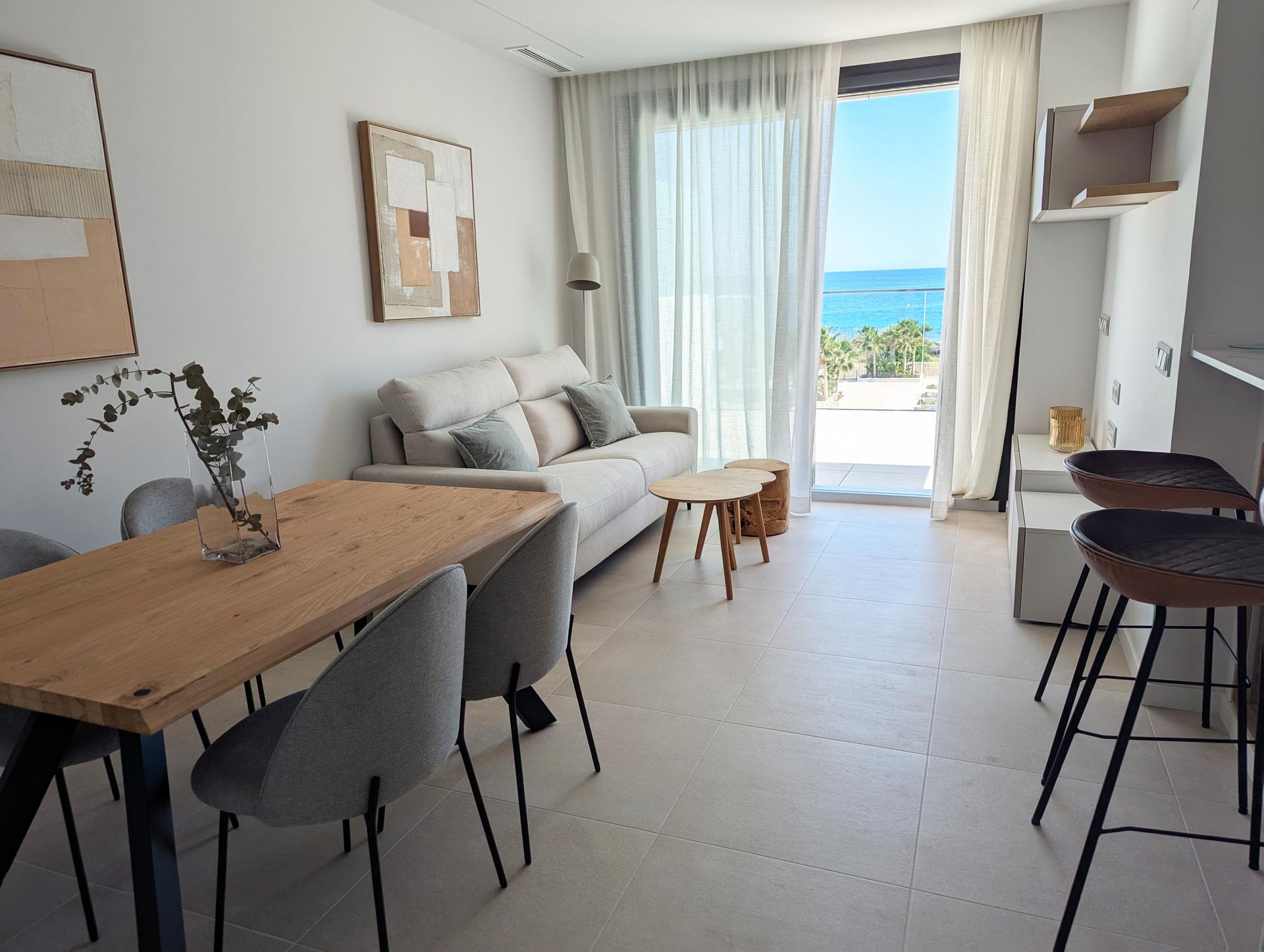 Building detail of the apartment in LAlmadrava-LEstanyò, Denia