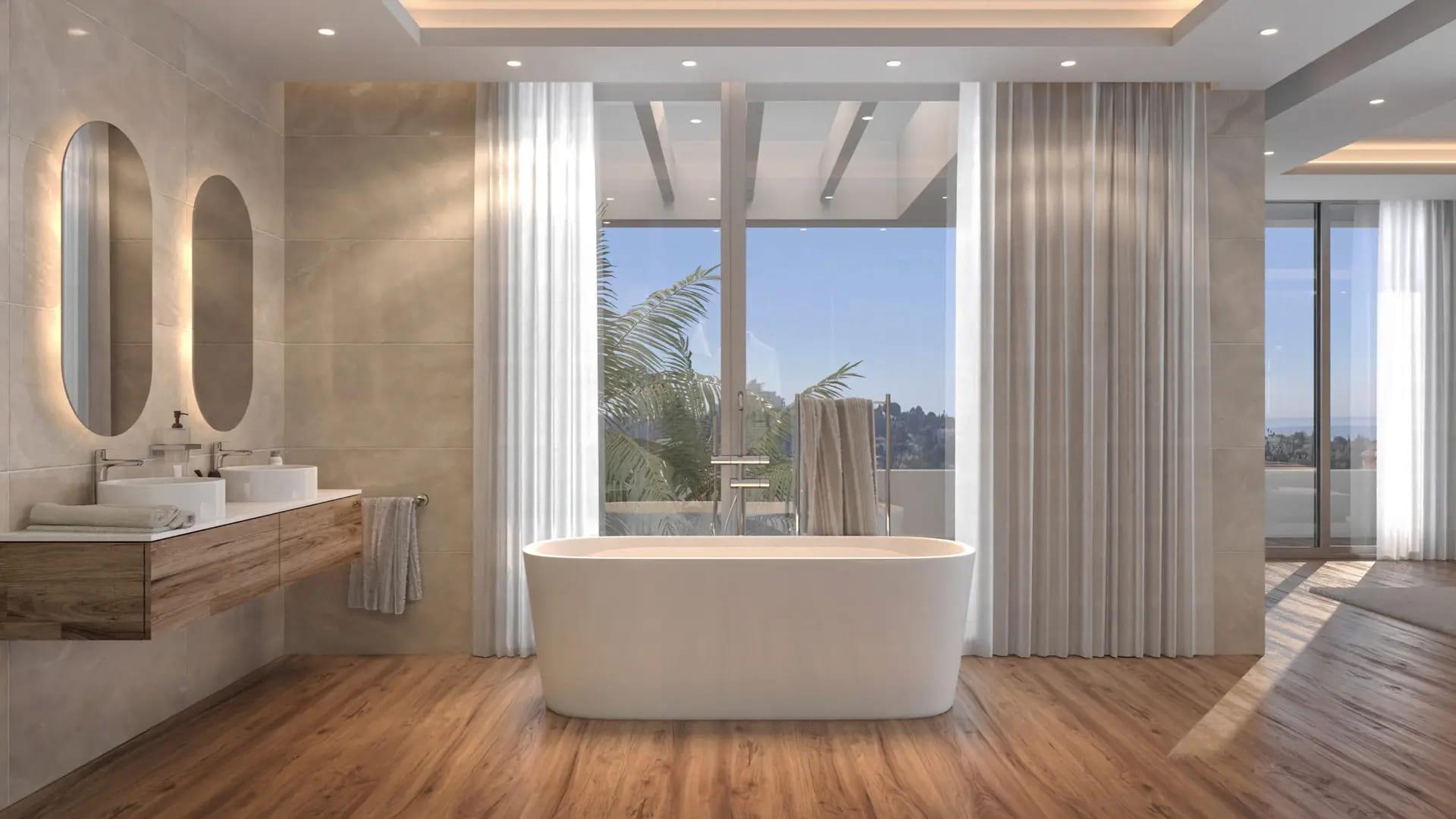 Bedroom interior in 6-bedroom villa, Cortés, Benahavis