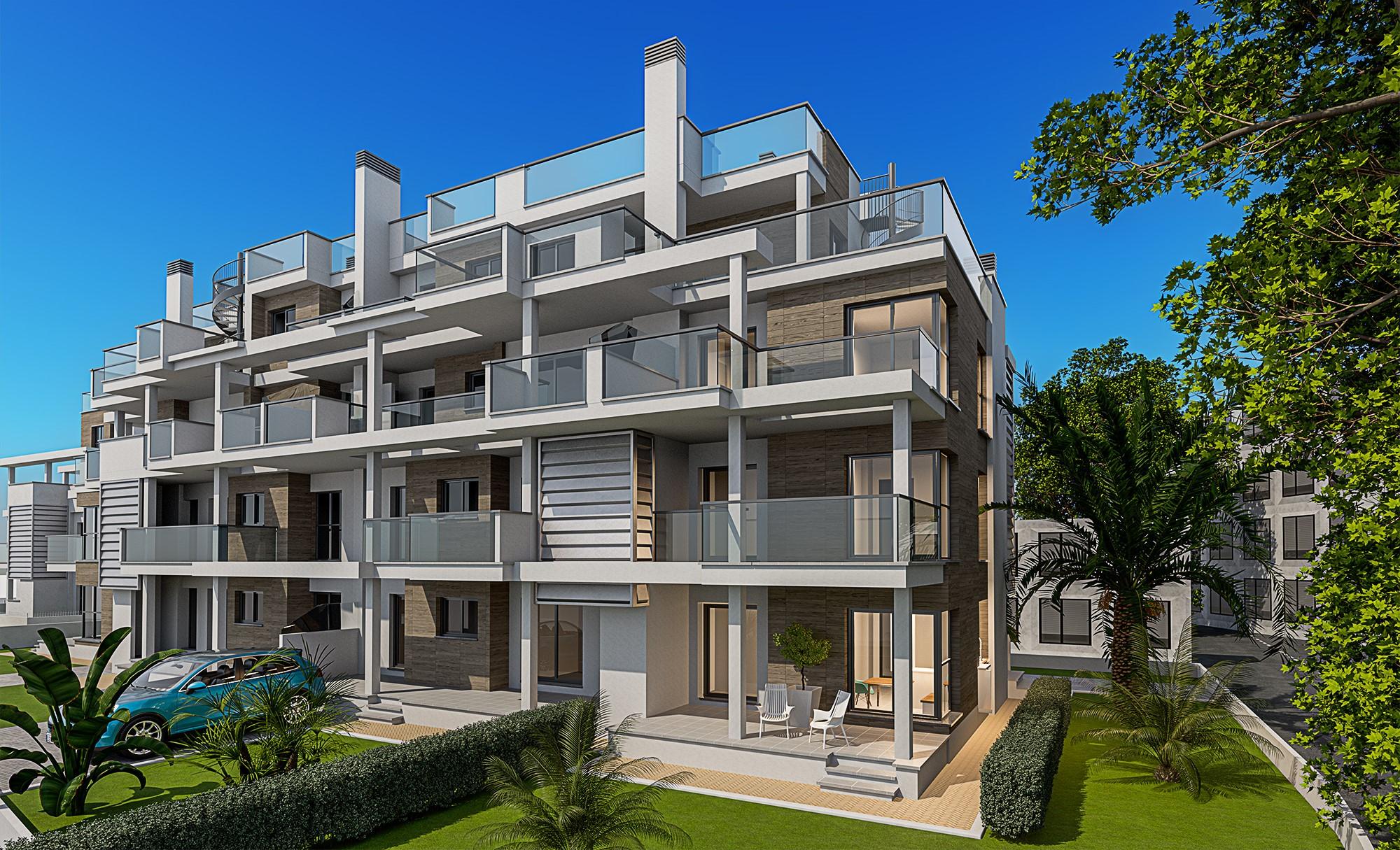 Room view in 3-bedroom new-build penthouse, Les Bassetes-El Marjal, Denia