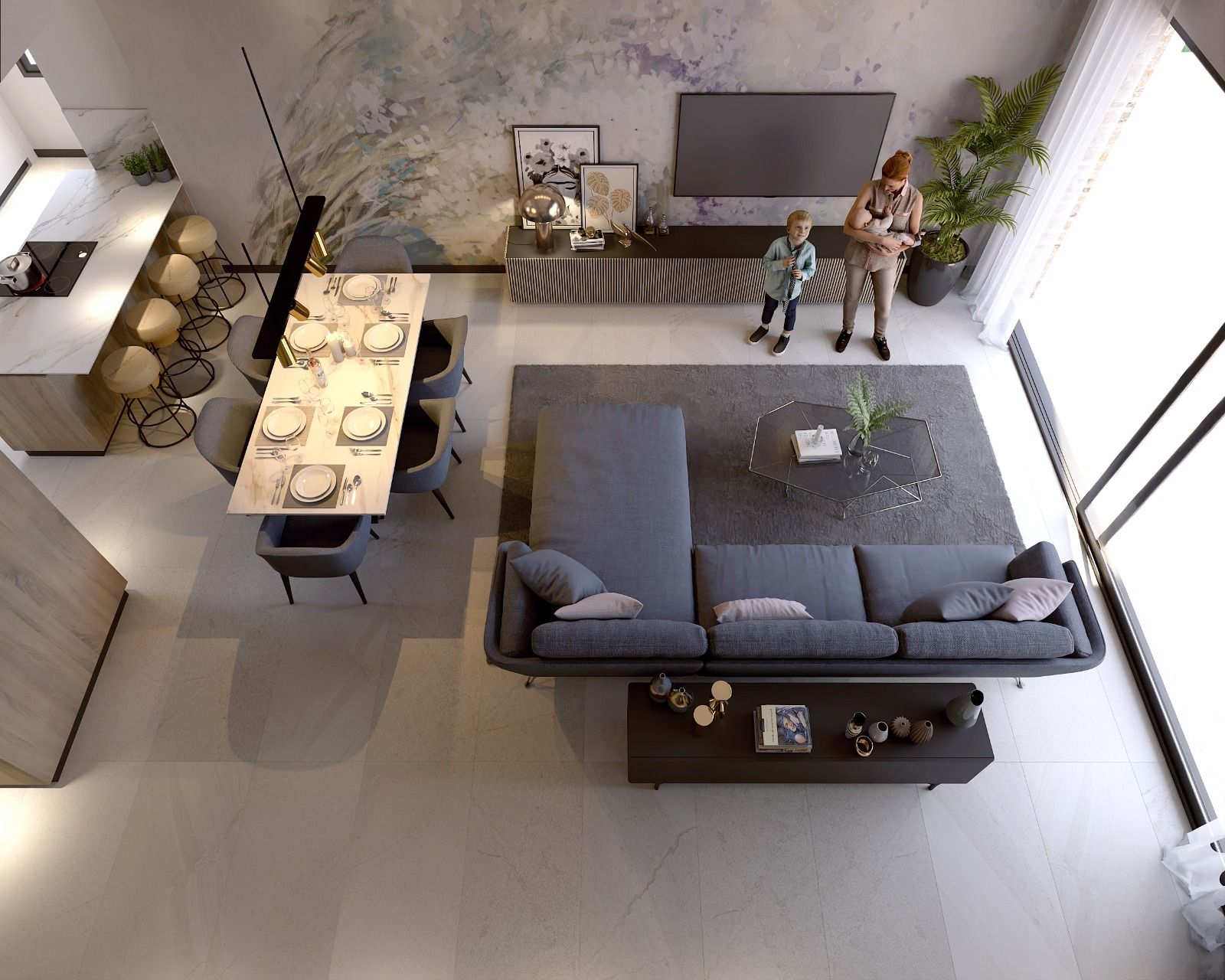 Kitchen in new-build 3-bedroom villa, Algorfa, Alicante