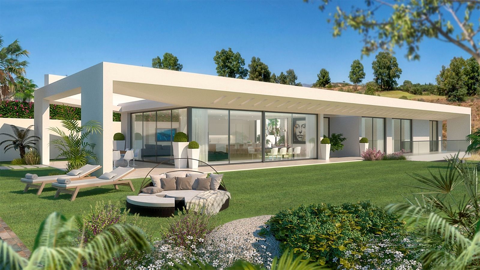 Kitchen worktop and cabinetry in new-build villa, La Cala Golf
