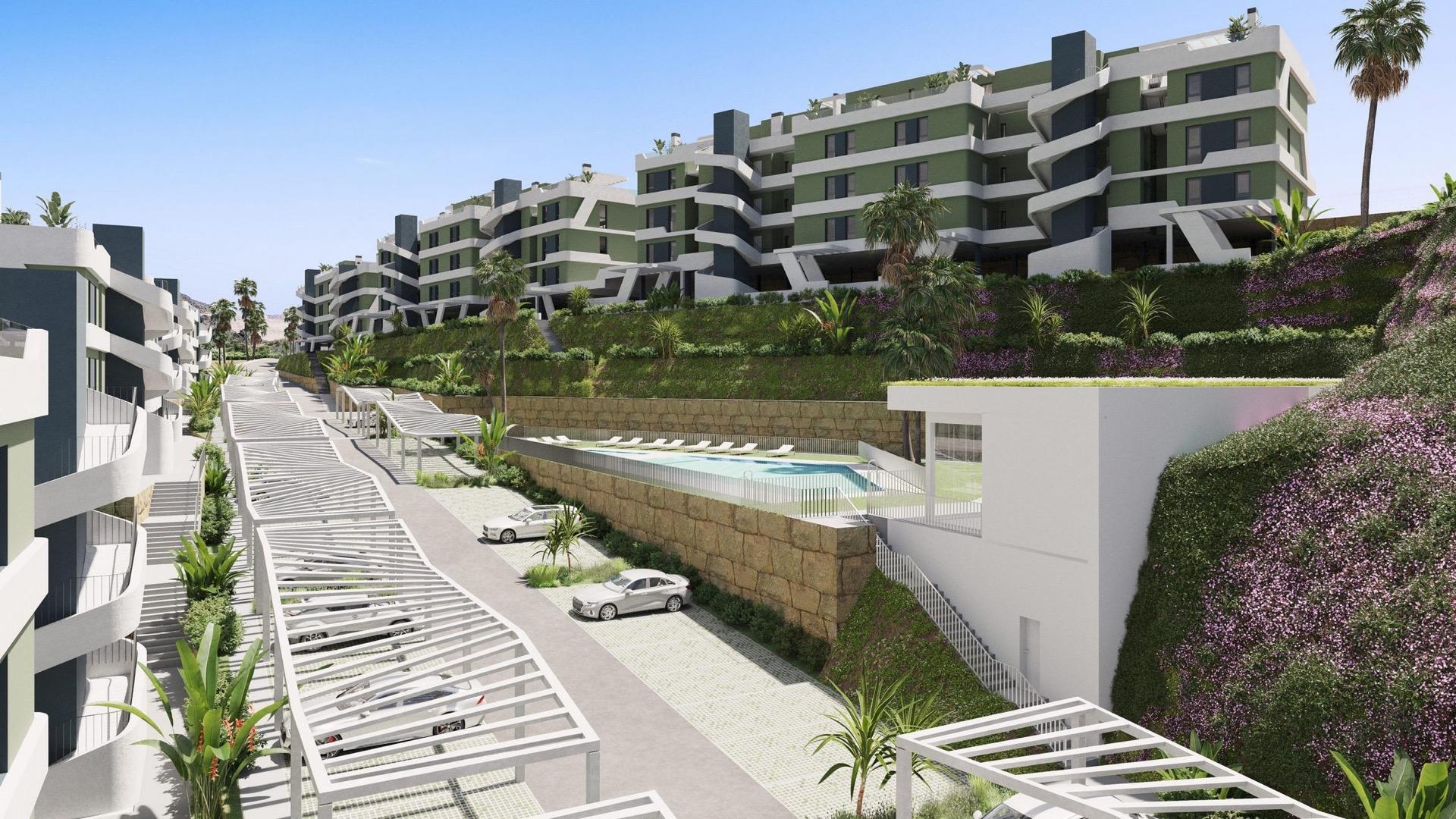 Bedroom with built-in storage in new-build apartment, La Cala de Mijas