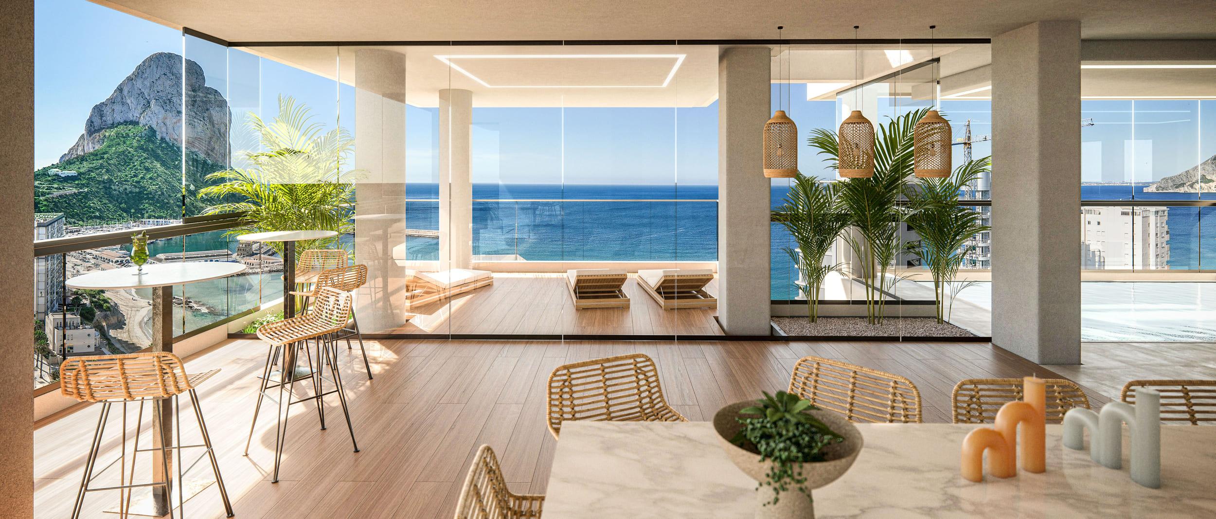 Interior view of apartment in Ifach, Calpe