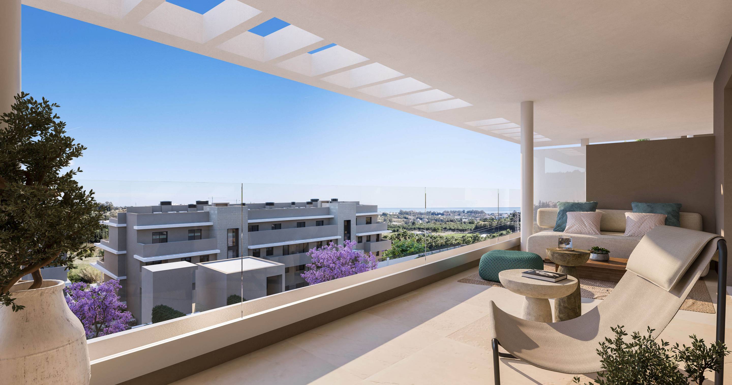 View from second floor towards surrounding area, La Concha-Resina Golf, Estepona