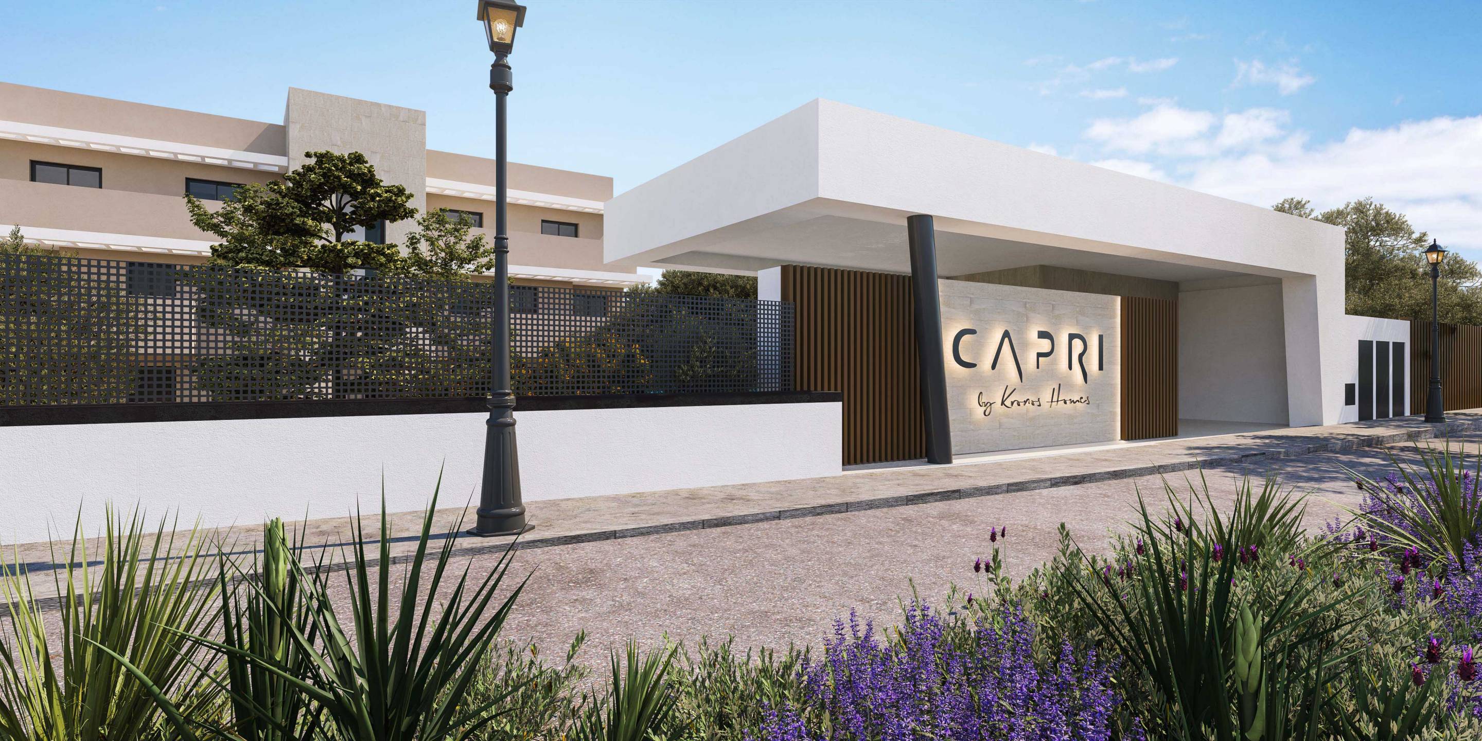 Exterior facade of new-build block, La Concha-Resina Golf, Estepona