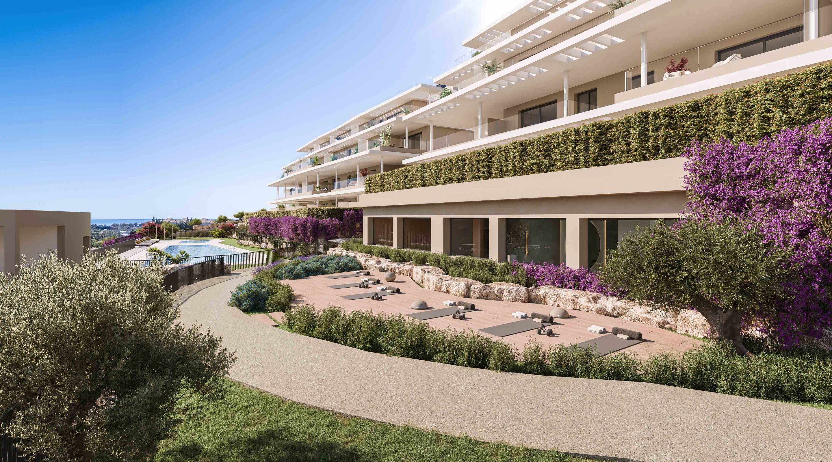 Main bedroom in 3-bedroom new-build apartment, La Concha-Resina Golf