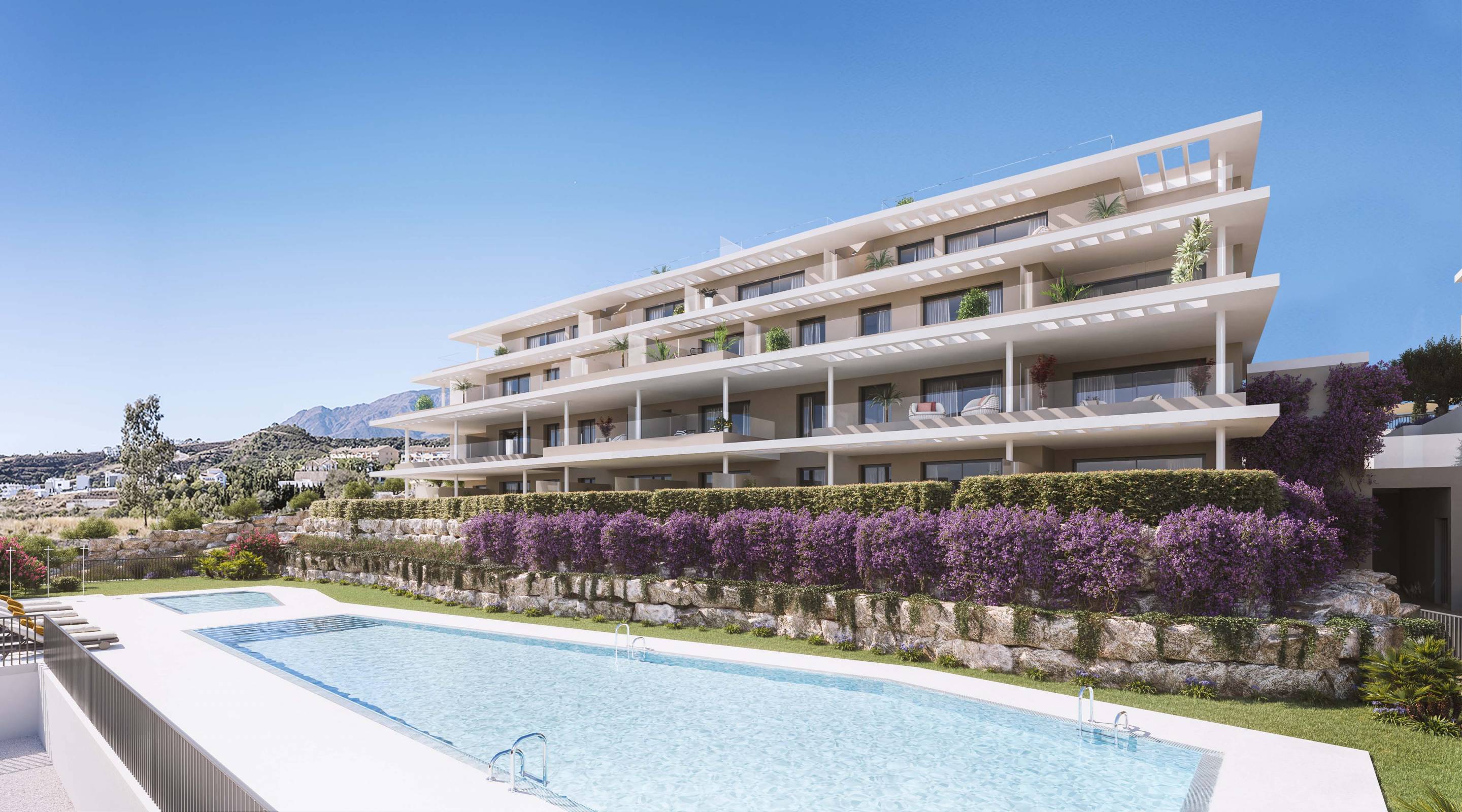 New-build apartment for sale in La Concha-Resina Golf, Estepona - exterior view of the development