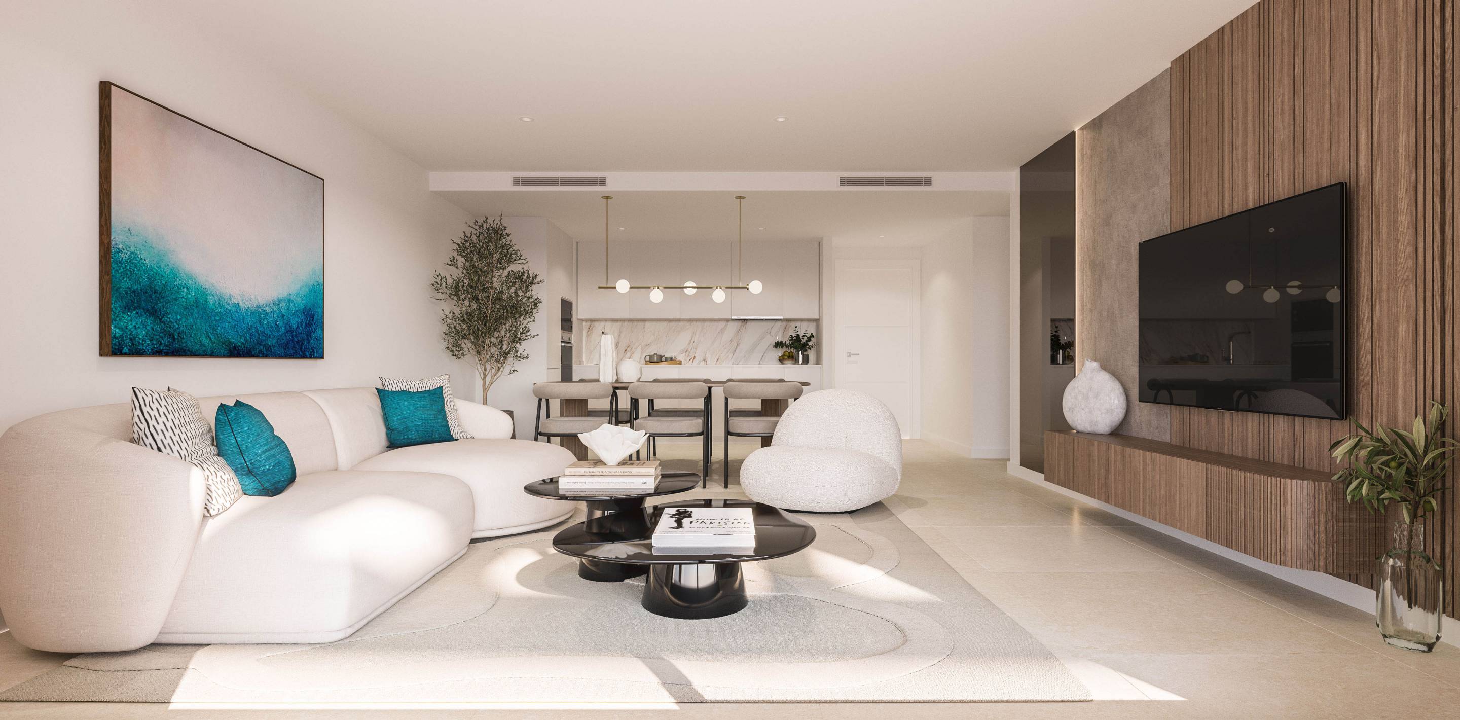 Hallway in 2-bedroom new-build apartment, La Concha-Resina Golf, Estepona