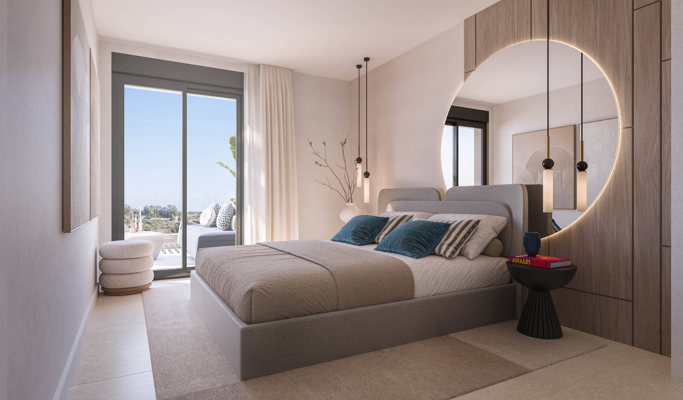 Detail of flooring and fittings in living area, La Concha-Resina Golf apartment