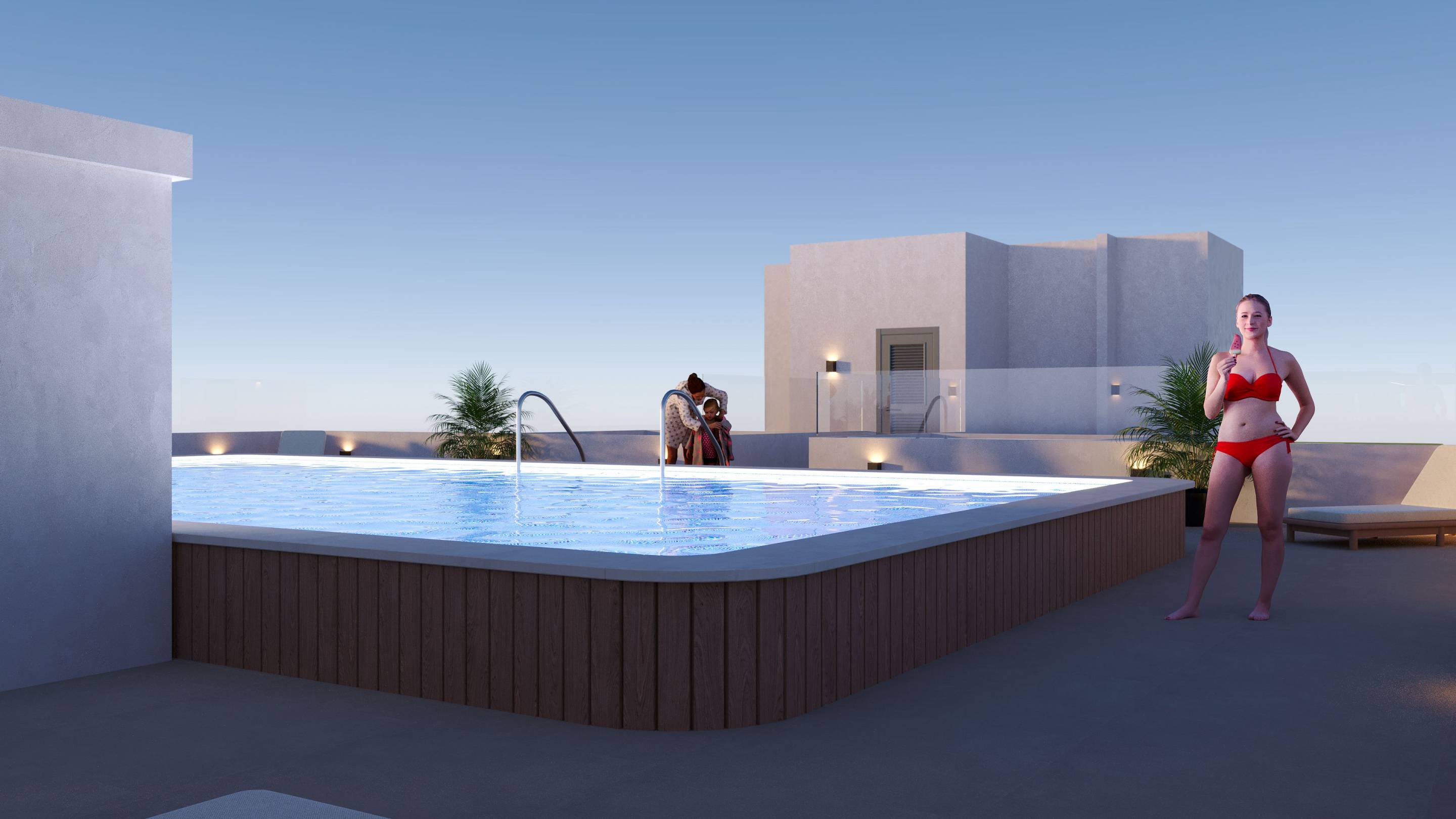 Complex grounds of the apartment in Pueblo 9, San Miguel De Salinas (view 50)