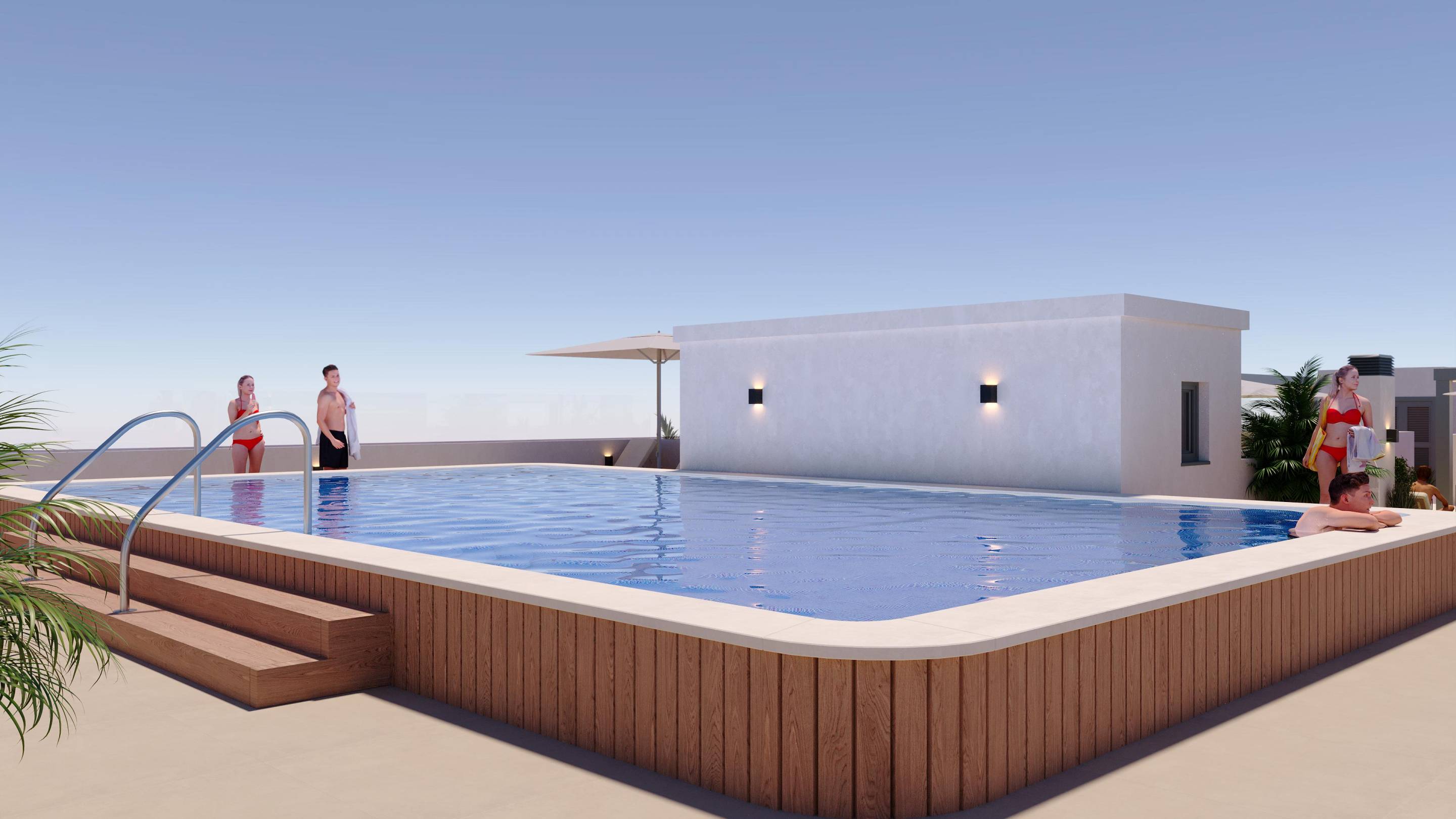 Complex grounds of the apartment in Pueblo 9, San Miguel De Salinas