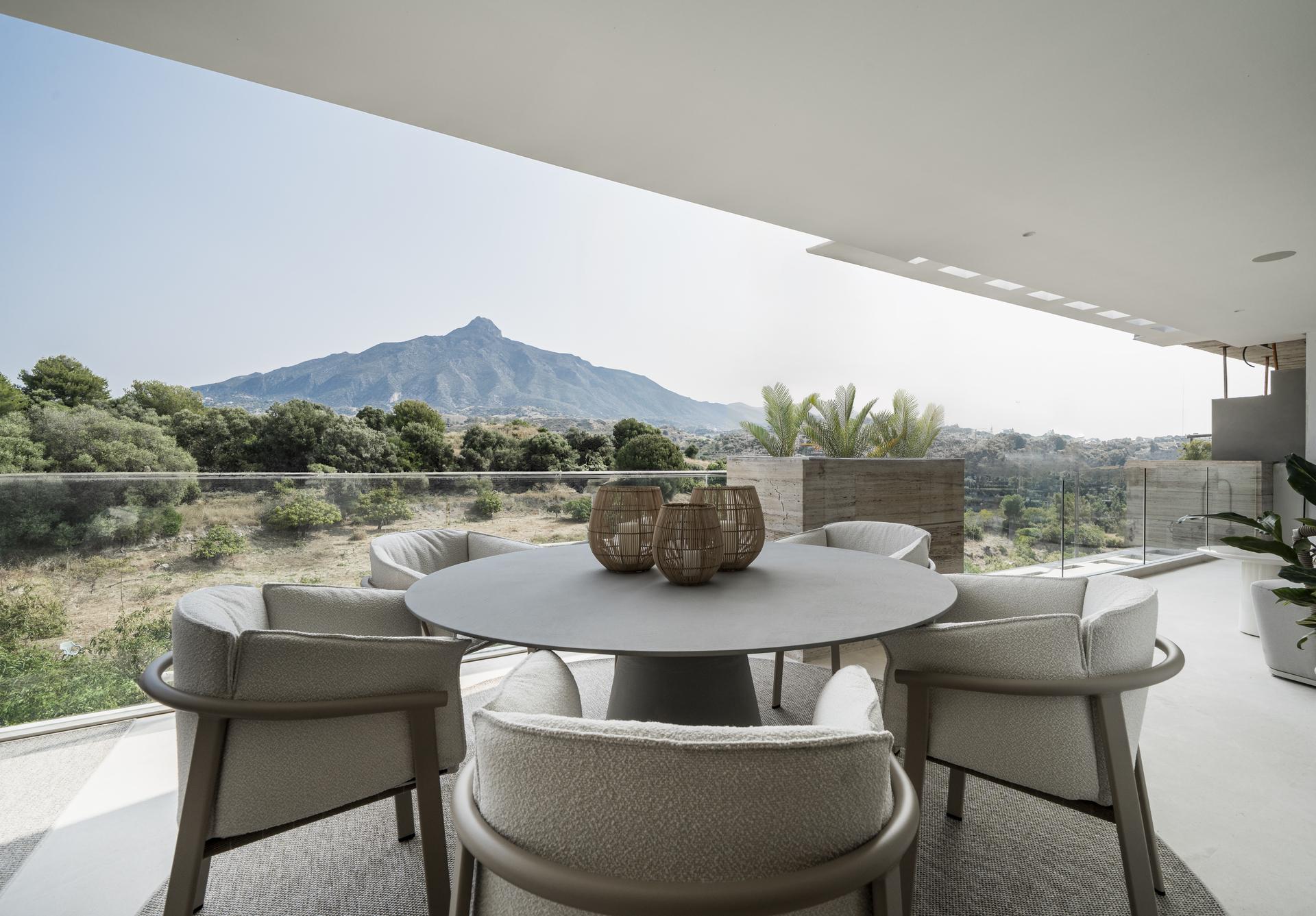 Outdoor terrace or communal space, Aloha development, Marbella
