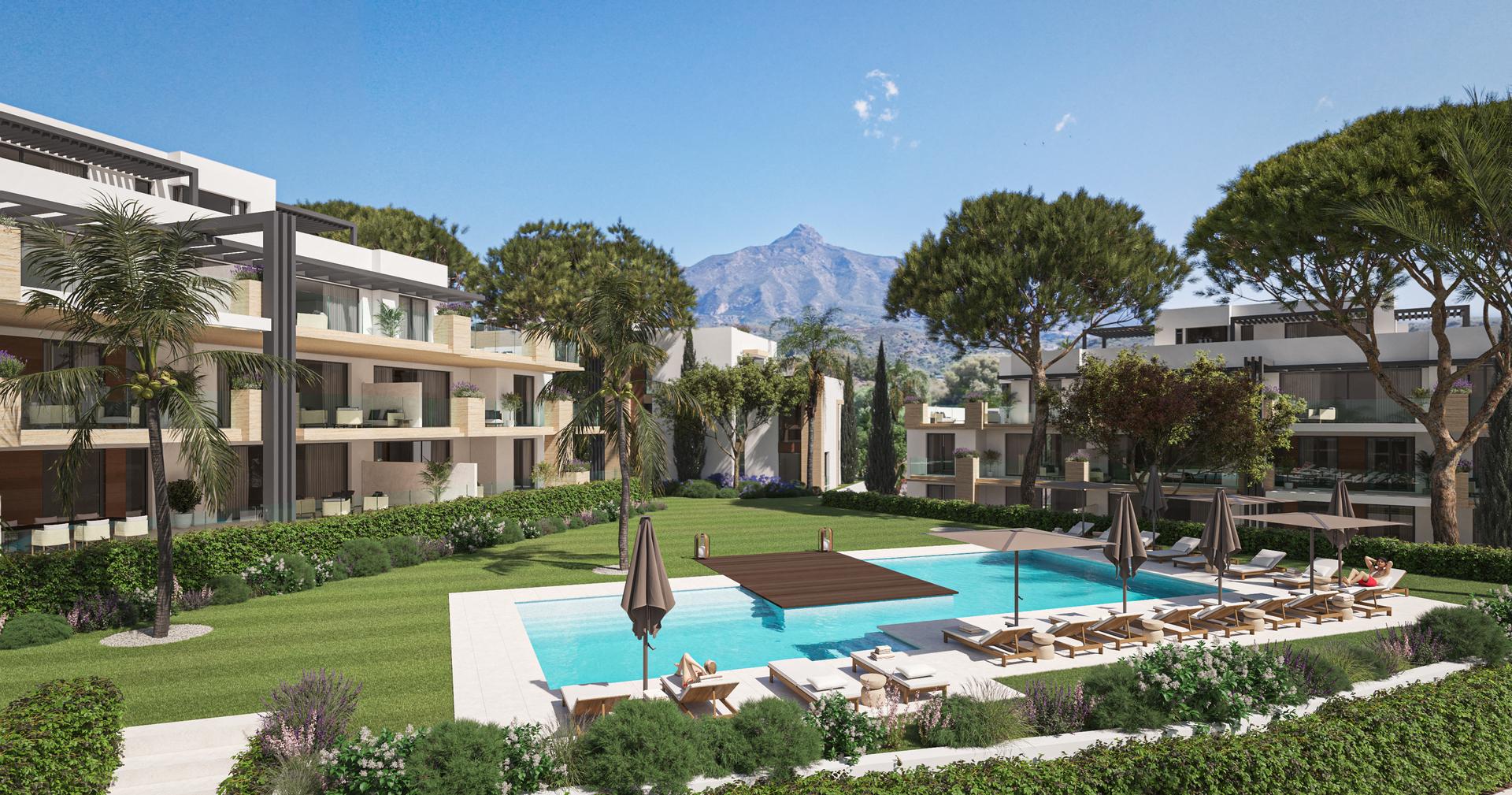 Master bedroom in top-floor penthouse, Aloha, Marbella