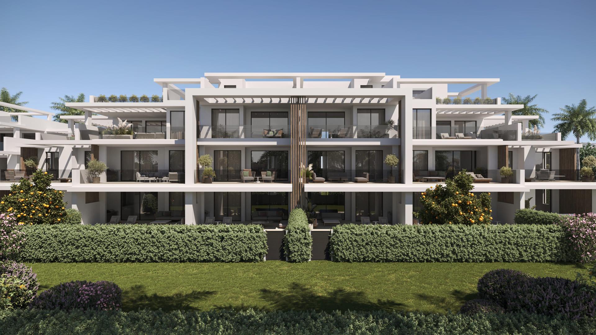 Open terrace on upper level of penthouse, Sotoserena
