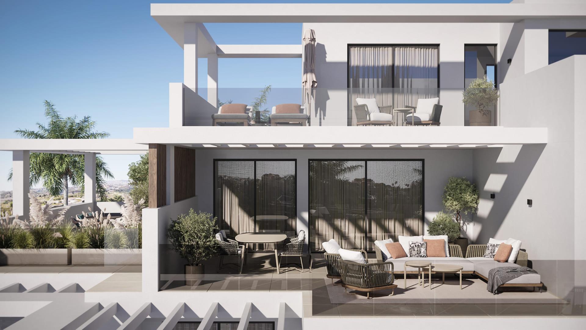 Lounge area with floor-to-ceiling glazing, Sotoserena, Estepona