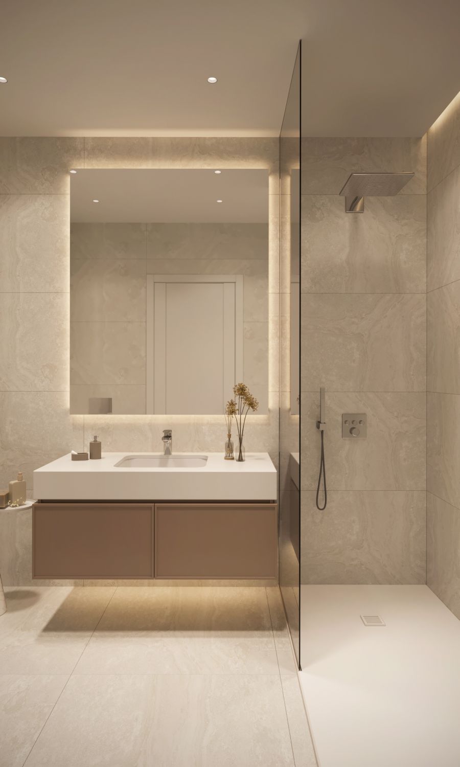 Bedroom detail with natural light, new-build apartment, Sotoserena