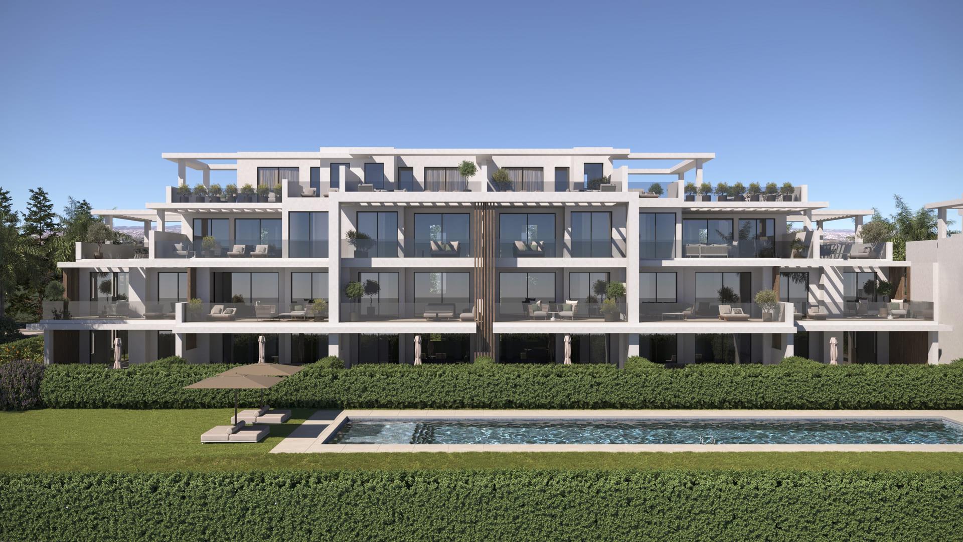 Floor plan layout of 4-bedroom penthouse, Sotoserena, Estepona