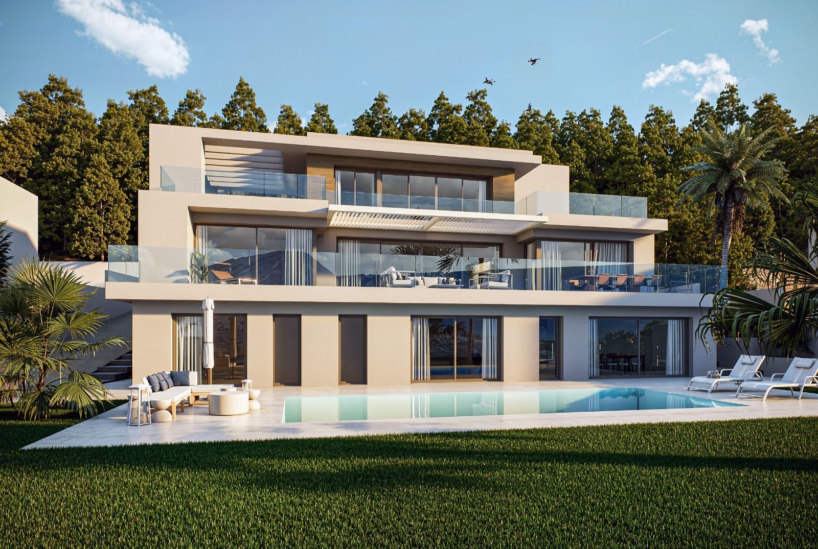 Floor plan of 4-bedroom villa in Altea Hills, Altea - ground floor layout