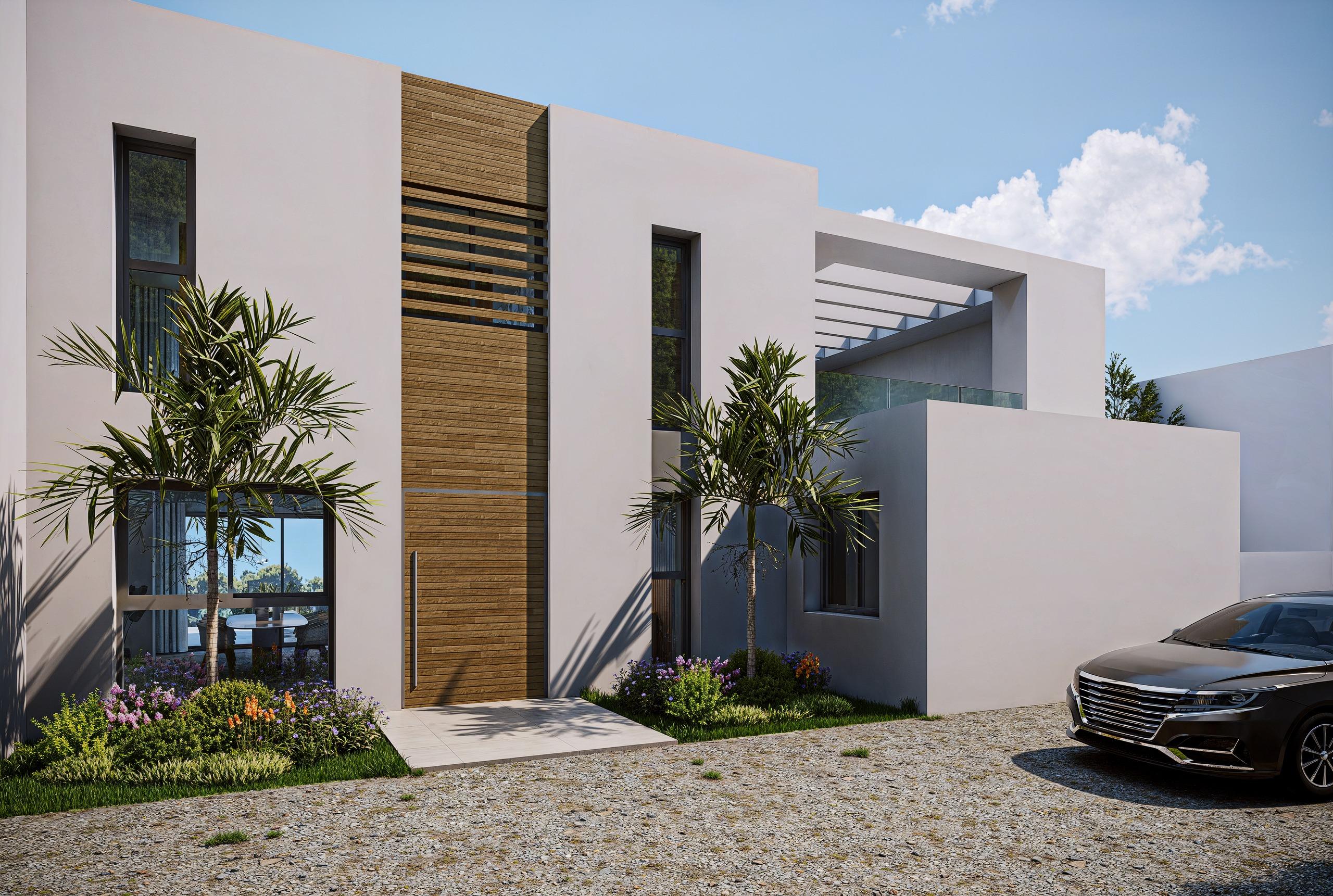 Outdoor terrace with seating area, new-build villa in Altea Hills