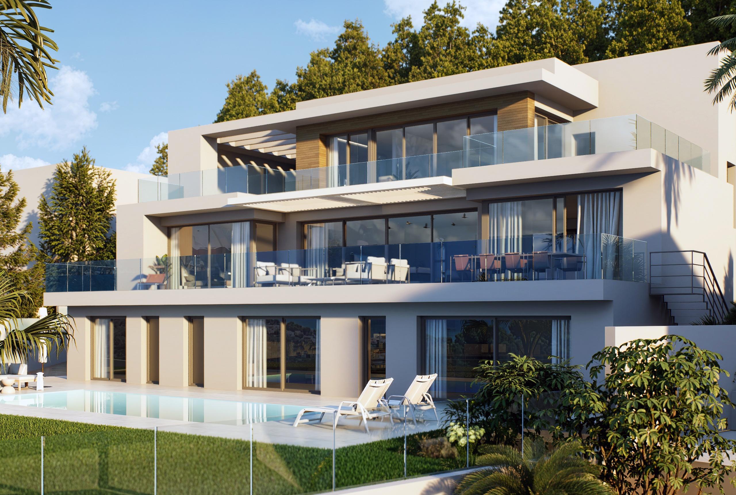 Outdoor lighting on villa terrace, Altea Hills, Altea