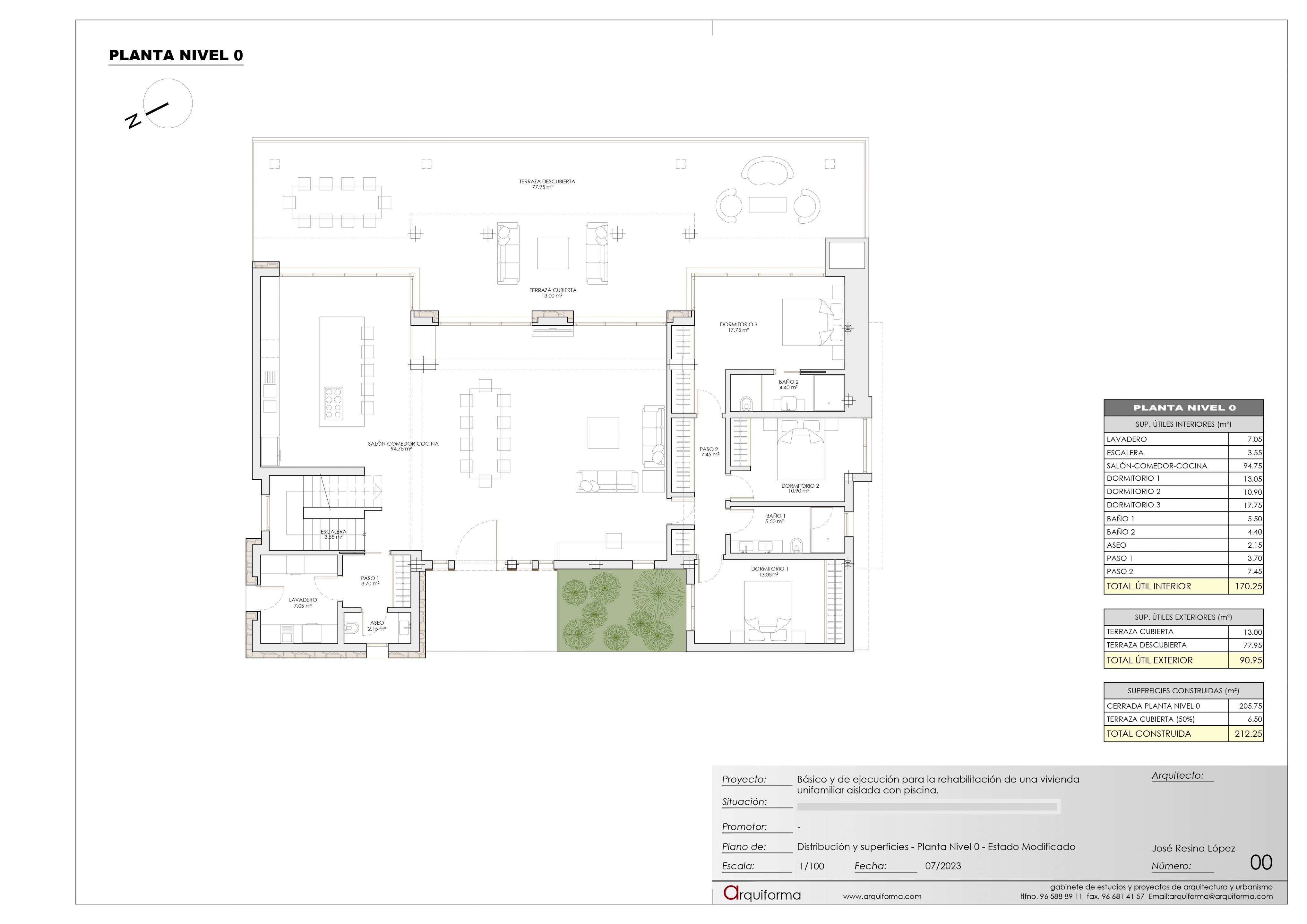 Floor plan of 4-bedroom villa in Altea Hills - solarium level